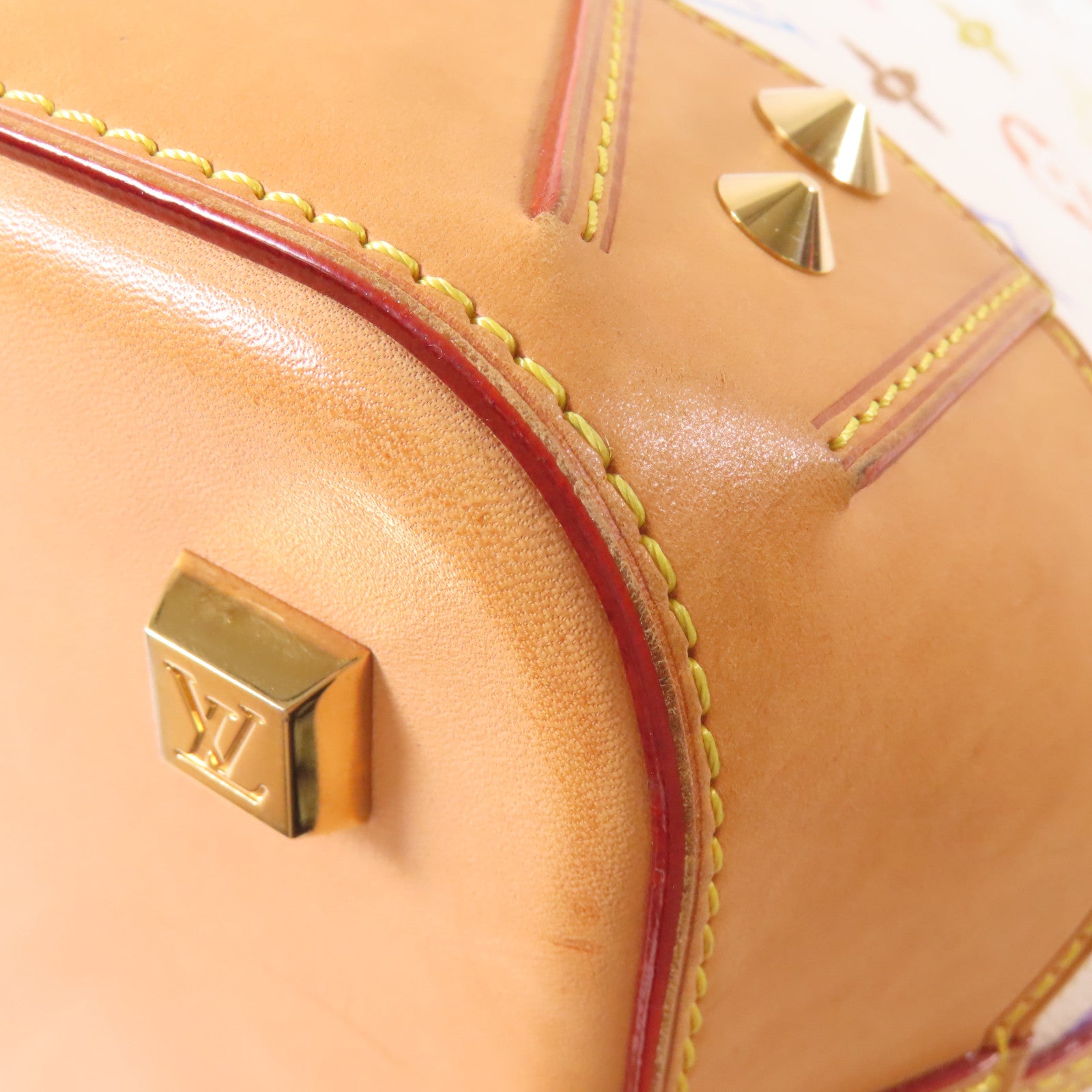 LOUIS VUITTON Monogram Multicolor Charlene MM金扣手挽肩背兩用袋白色/彩色