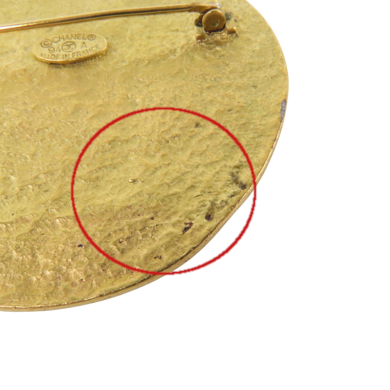 CHANEL 金屬Vintage Round Brooch金扣胸針