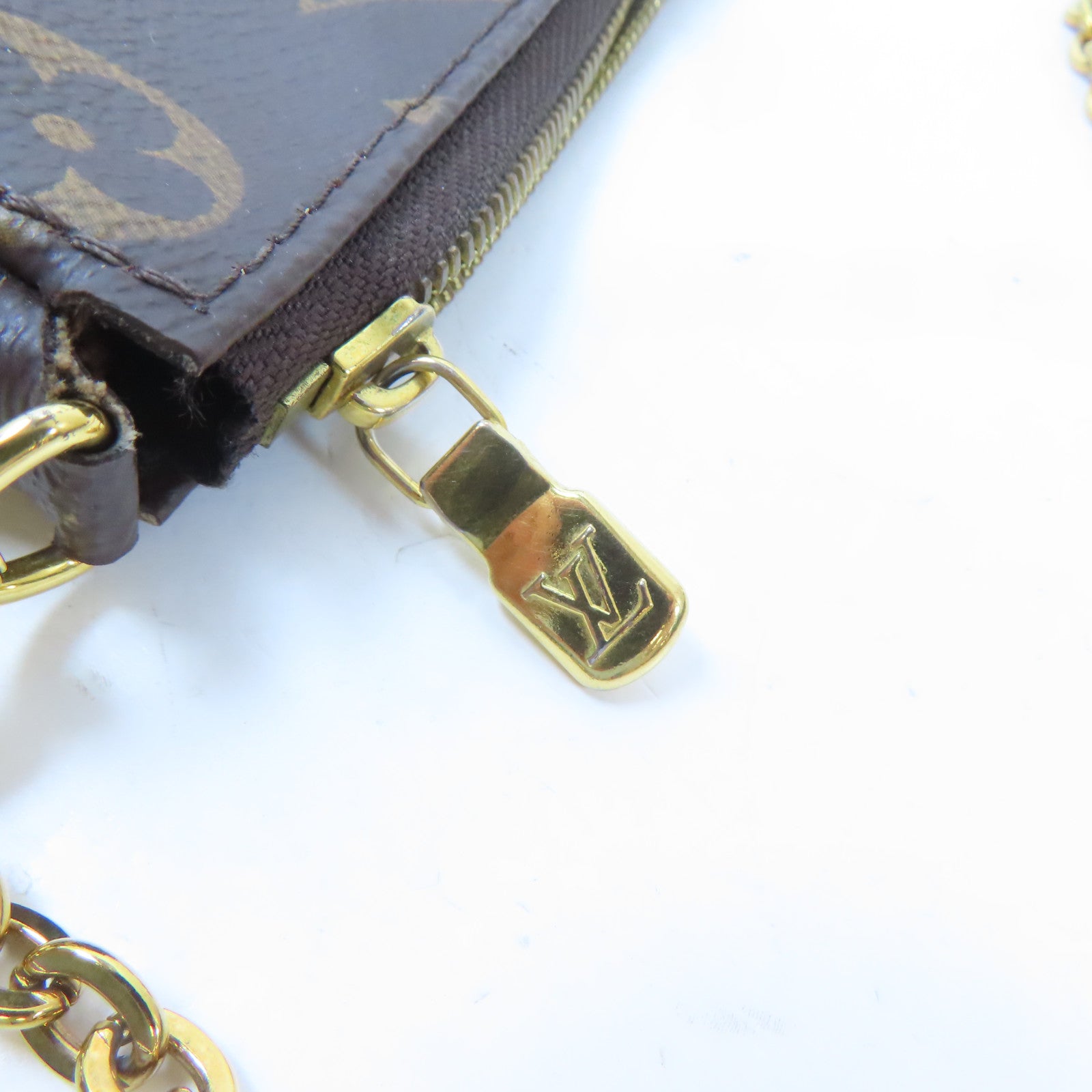 LOUIS VUITTON 【激減優惠】Monogram Multi Pochette Accessoires金扣手挽肩背兩用袋啡色
