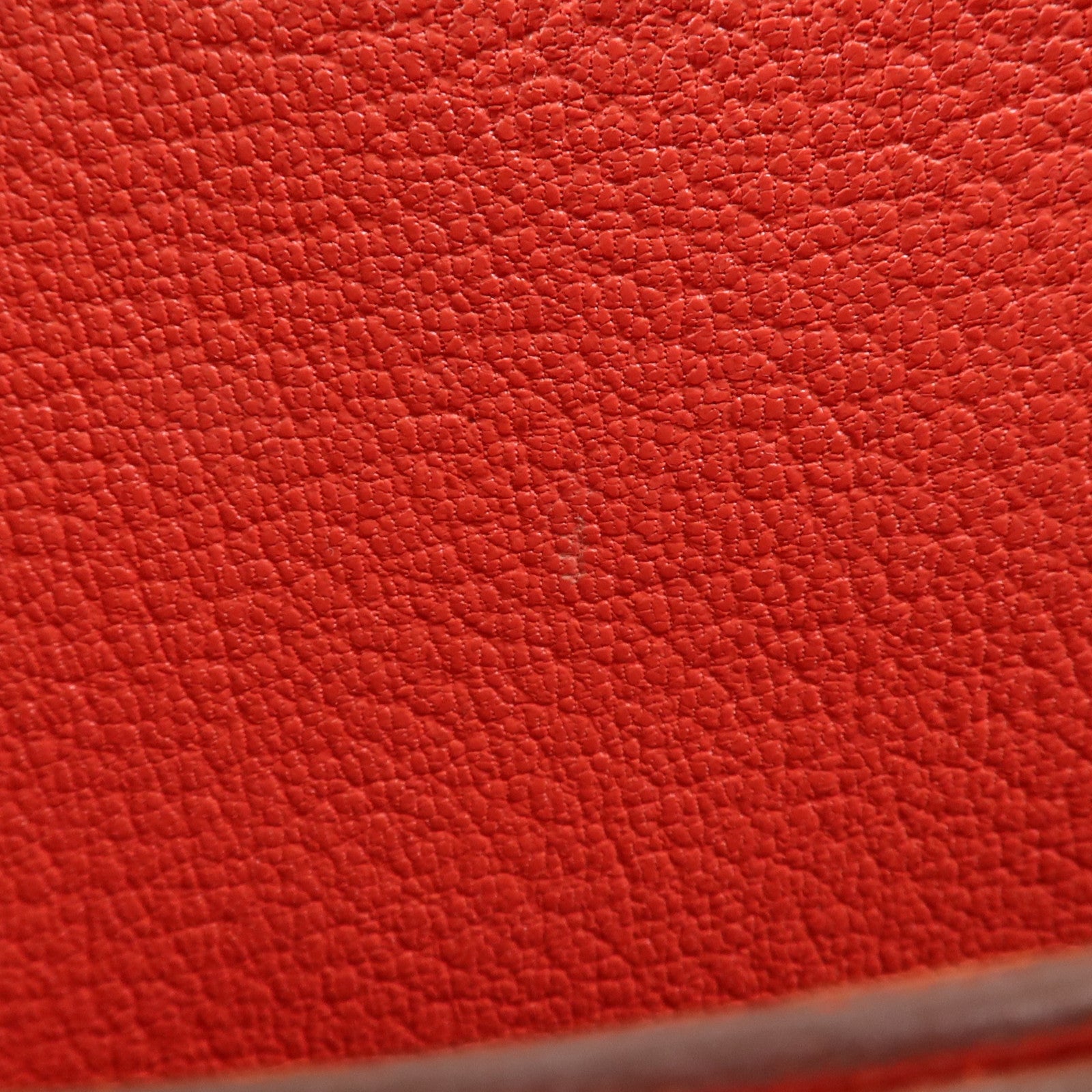 HERMES Clemence皮革Roulis Mini銀扣肩背袋Rouge Tomate