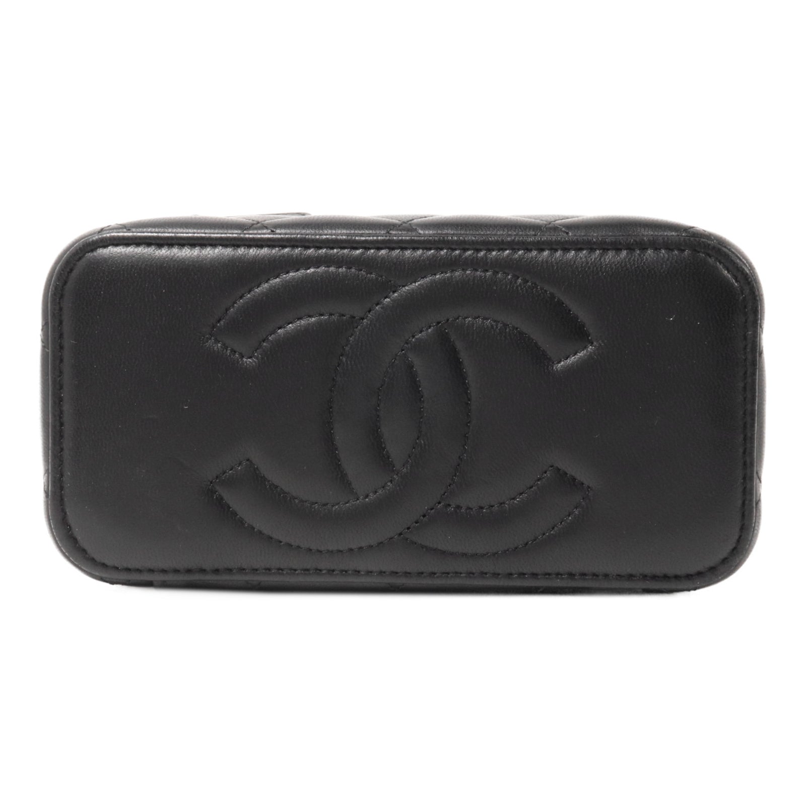 CHANEL 羊皮皮革Vanity Case鏈帶肩背袋