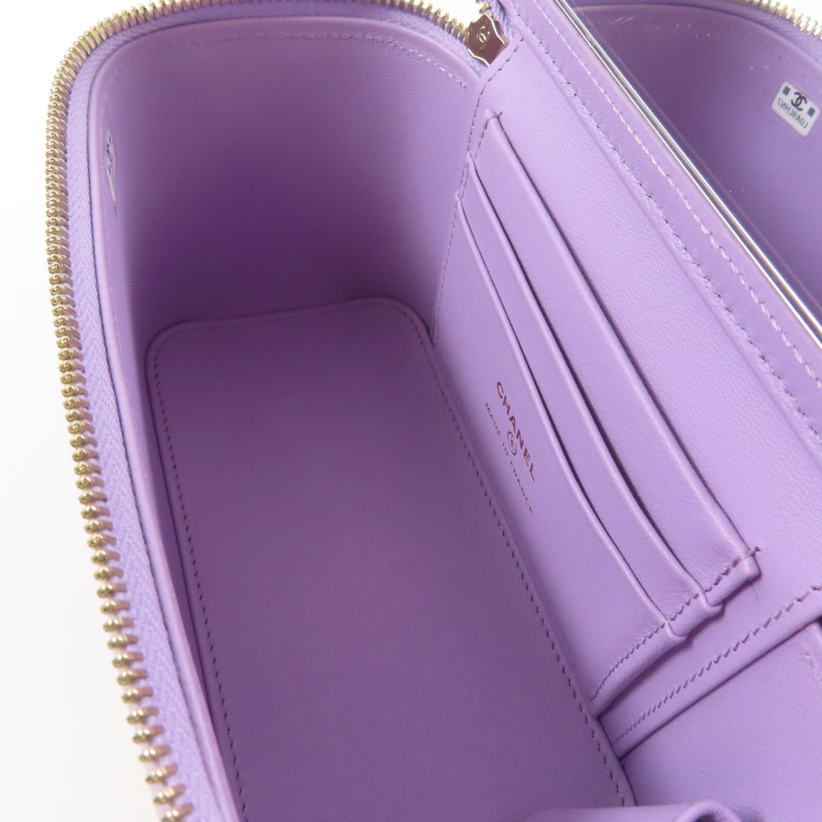 CHANEL 羊皮皮革Vanity Case金扣手挽肩背兩用袋