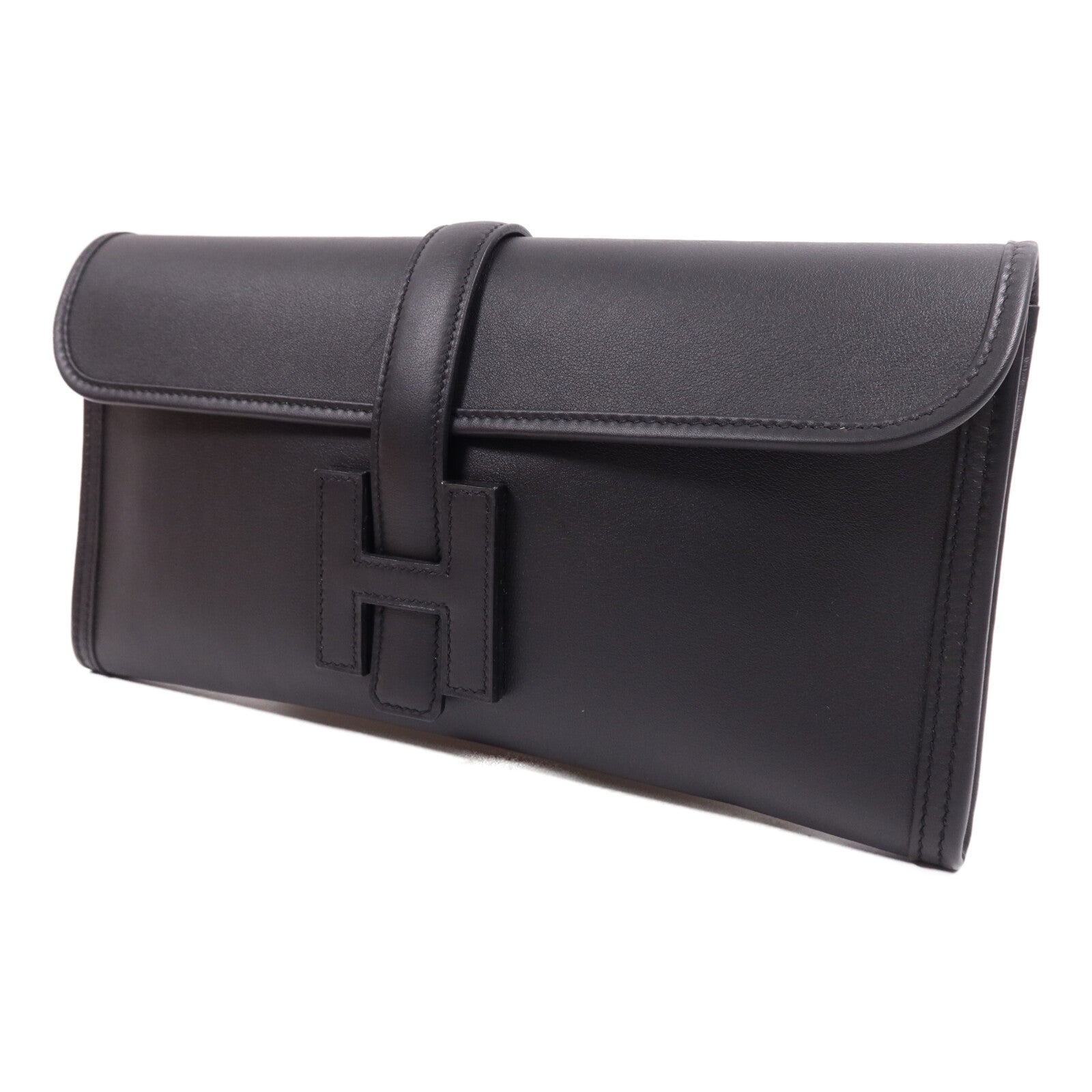 HERMES Swift皮革Jige PM手拿包Noir