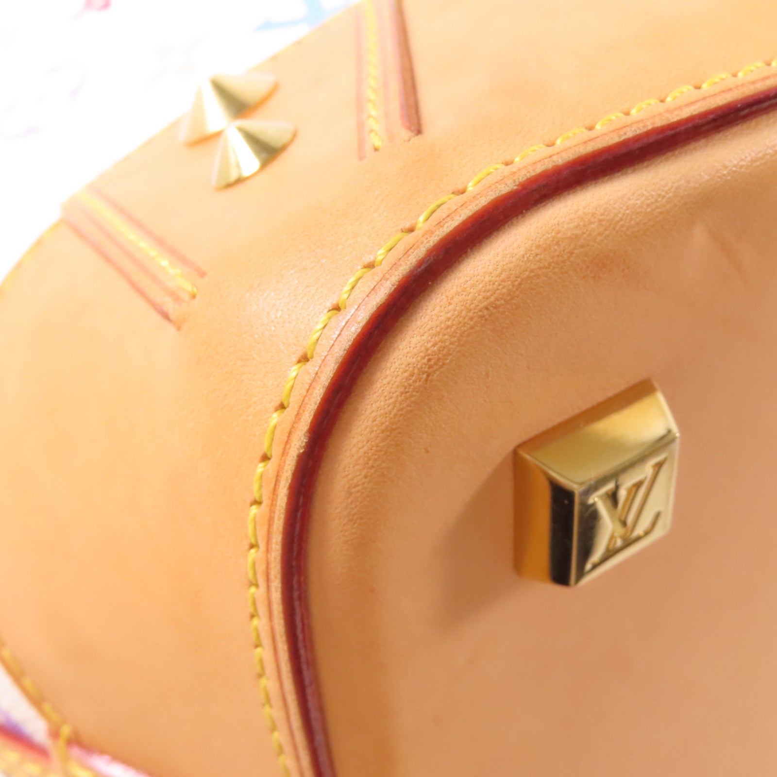 LOUIS VUITTON Monogram Multicolor Charlene MM金扣手挽肩背兩用袋白色/彩色
