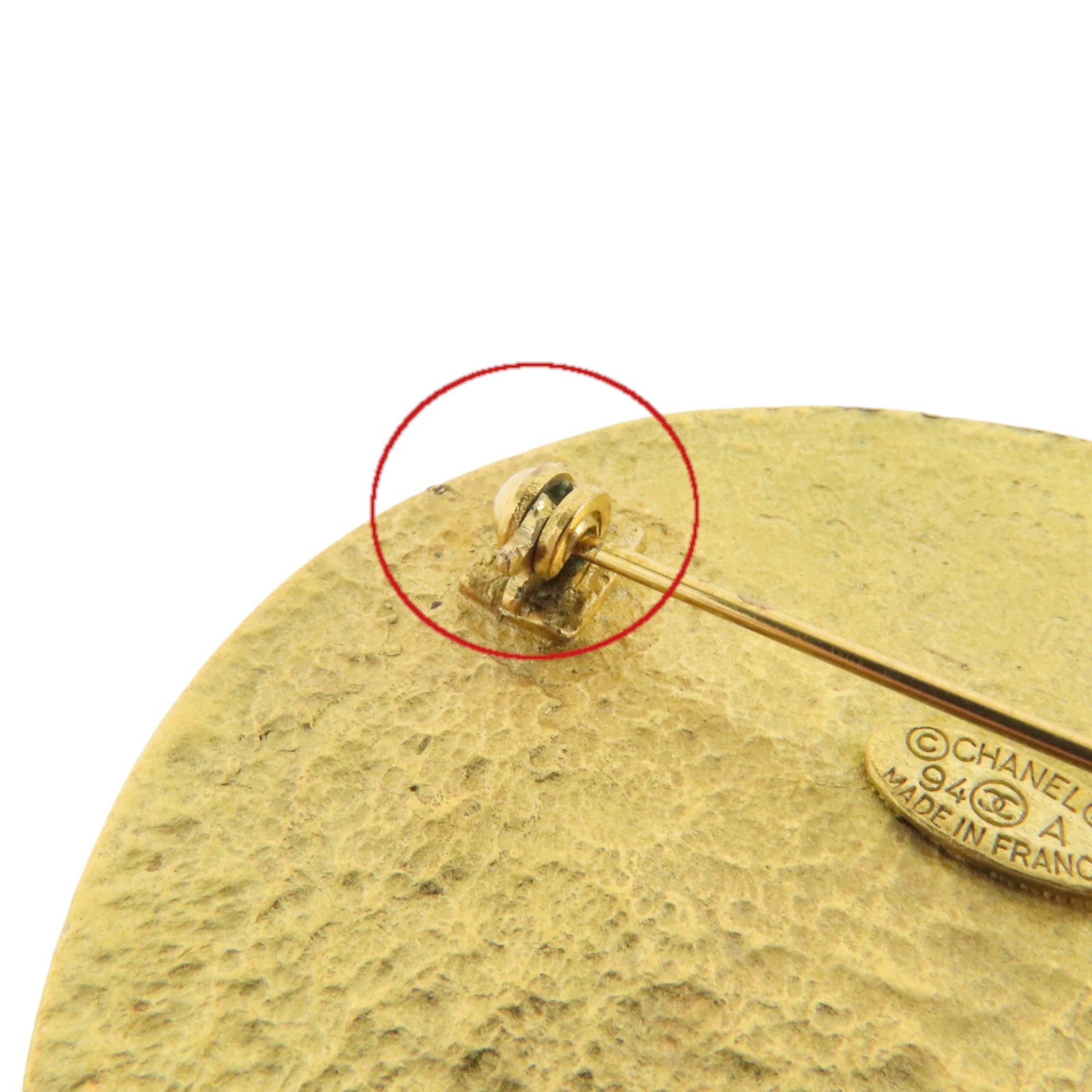 CHANEL 金屬Vintage Round Brooch金扣胸針