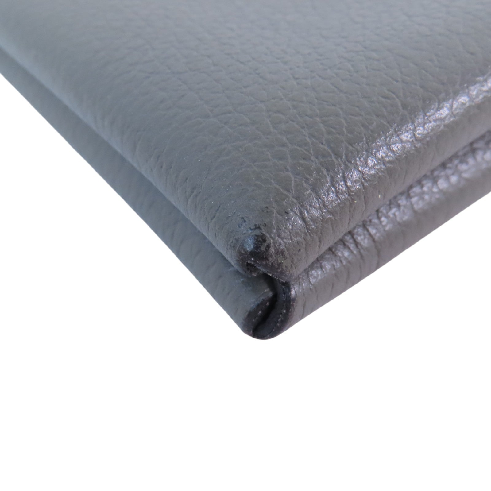 HERMES 【激減優惠】Clemence皮革Calvi Duo銀扣卡套