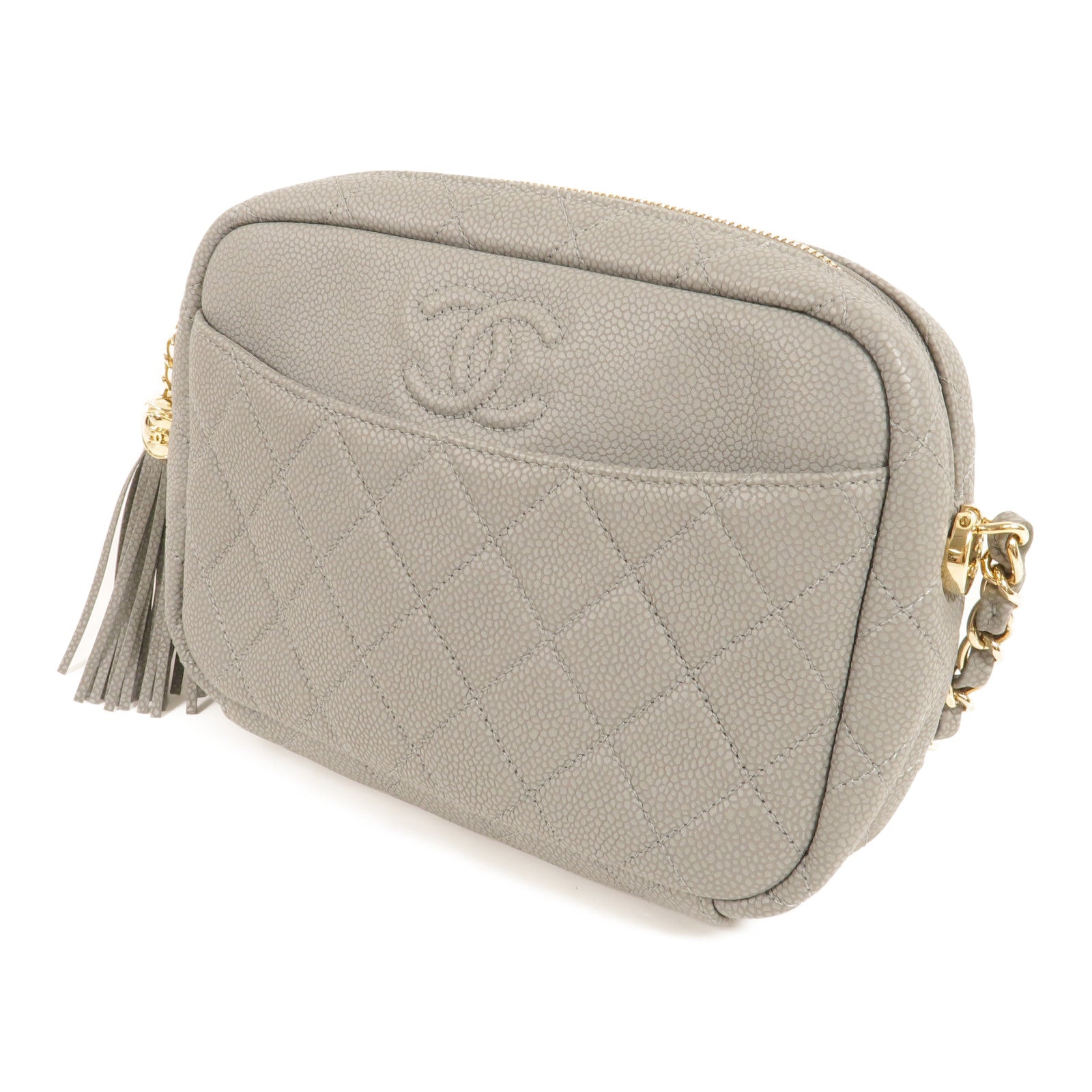 CHANEL 牛皮皮革Coco Tassel Camera Bag鏈帶肩背袋