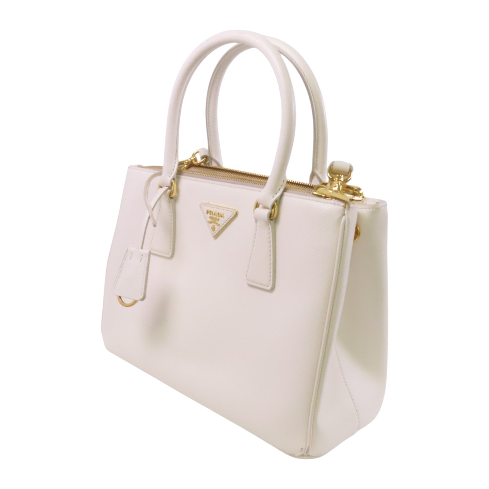 PRADA Saffiano皮革2Way Shoulder Bag金扣手挽肩背兩用袋