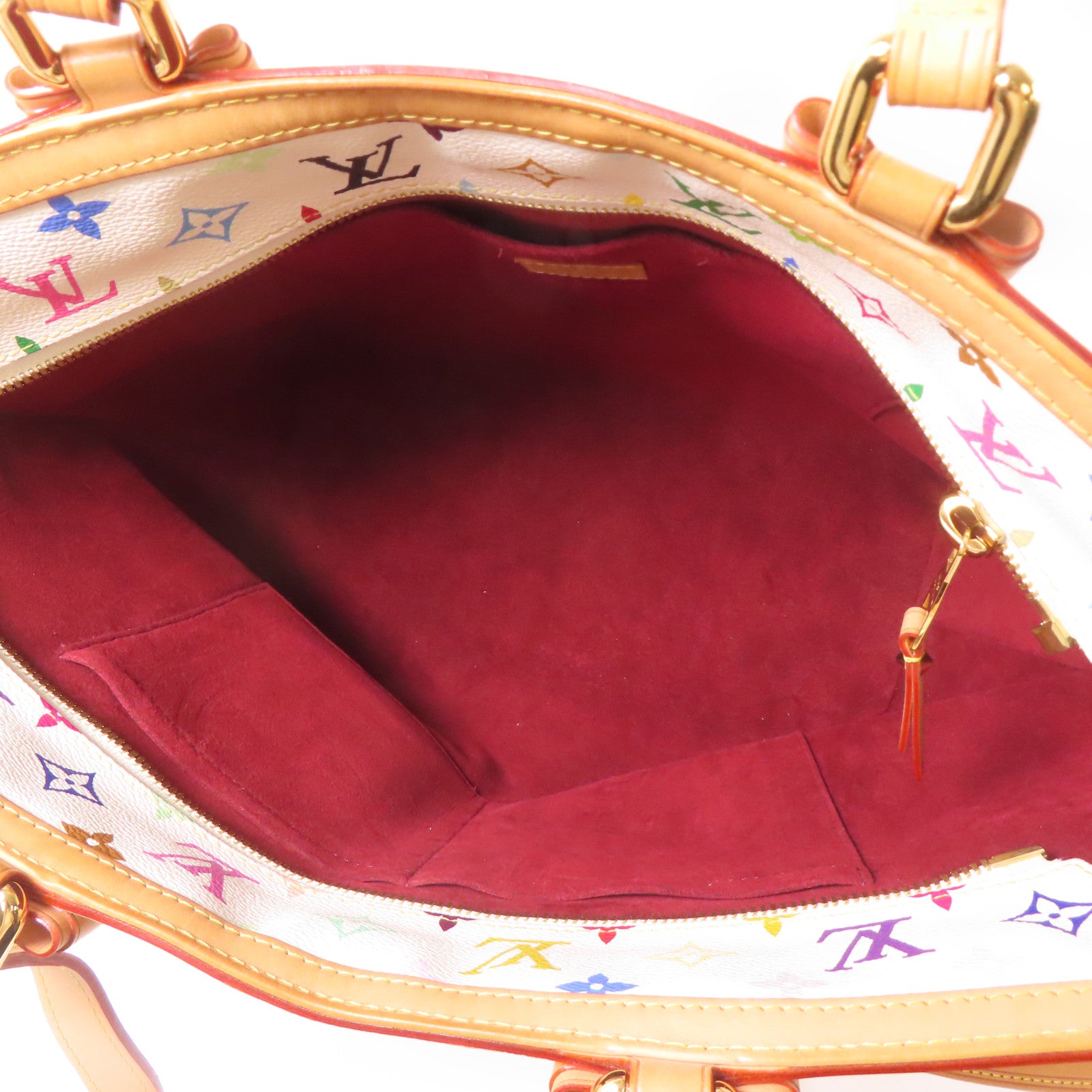 LOUIS VUITTON Monogram Multicolor Charlene MM金扣手挽肩背兩用袋白色/彩色