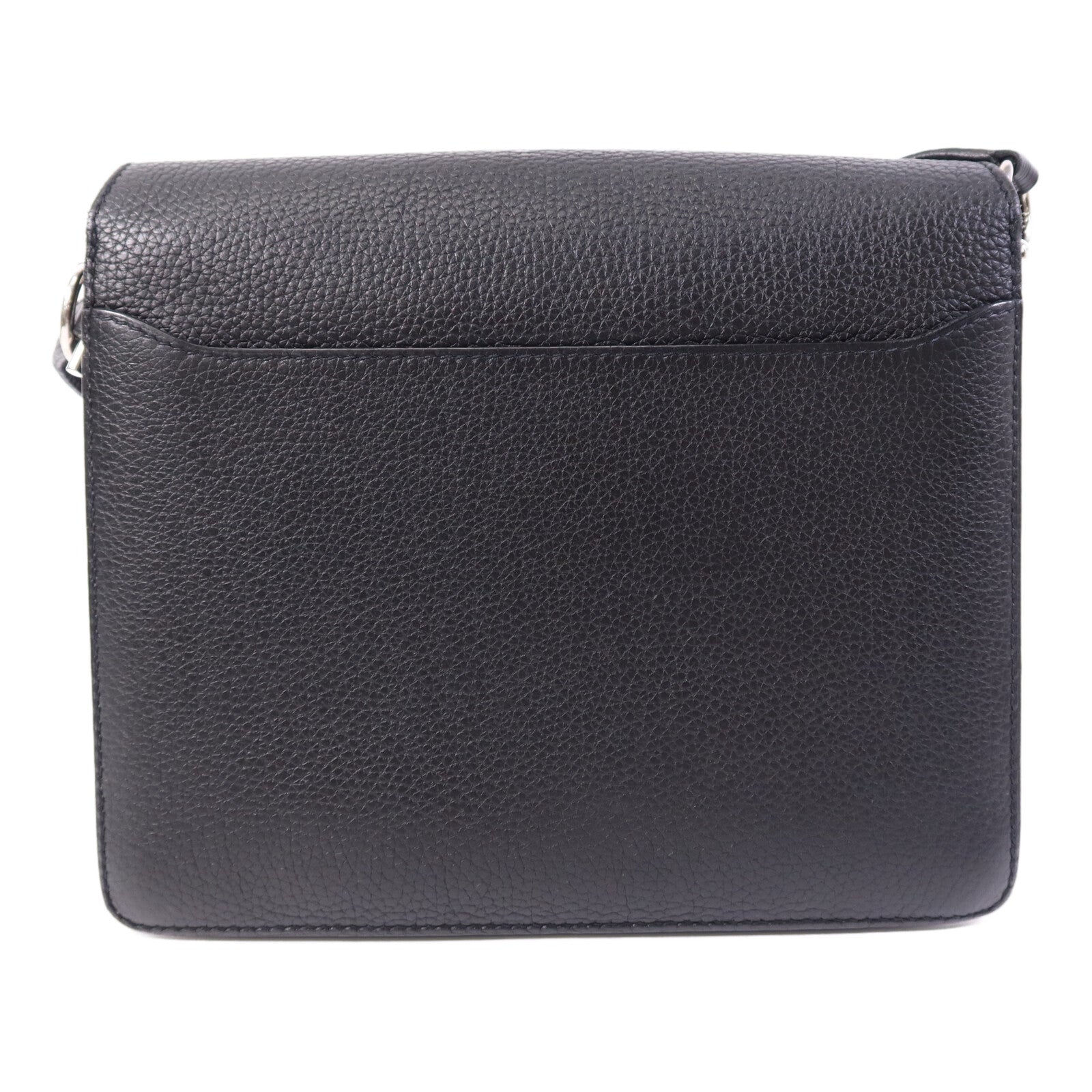 HERMES Clemence皮革Roulis 23銀扣肩背袋Noir