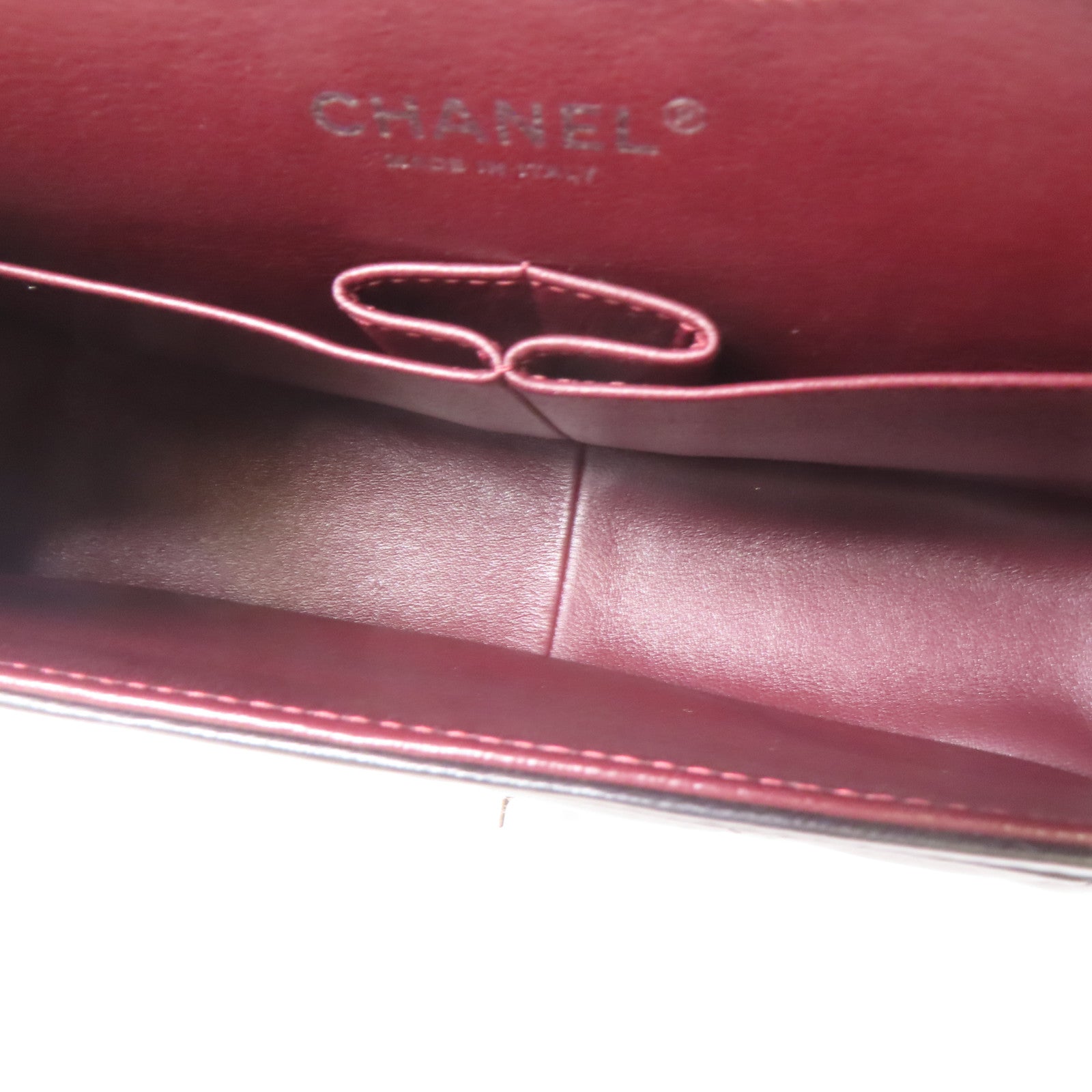 CHANEL 羊皮皮革Large Classic銀扣鏈帶肩背袋黑色