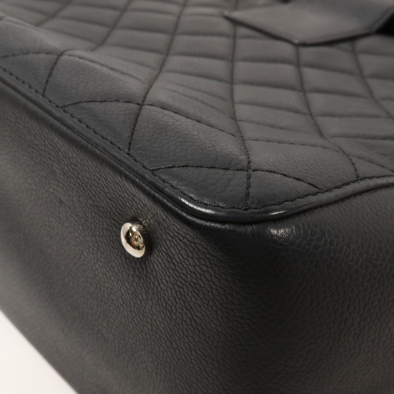 CHANEL 牛皮皮革CC Logo Shopping Bag鏈帶手挽肩背兩用袋