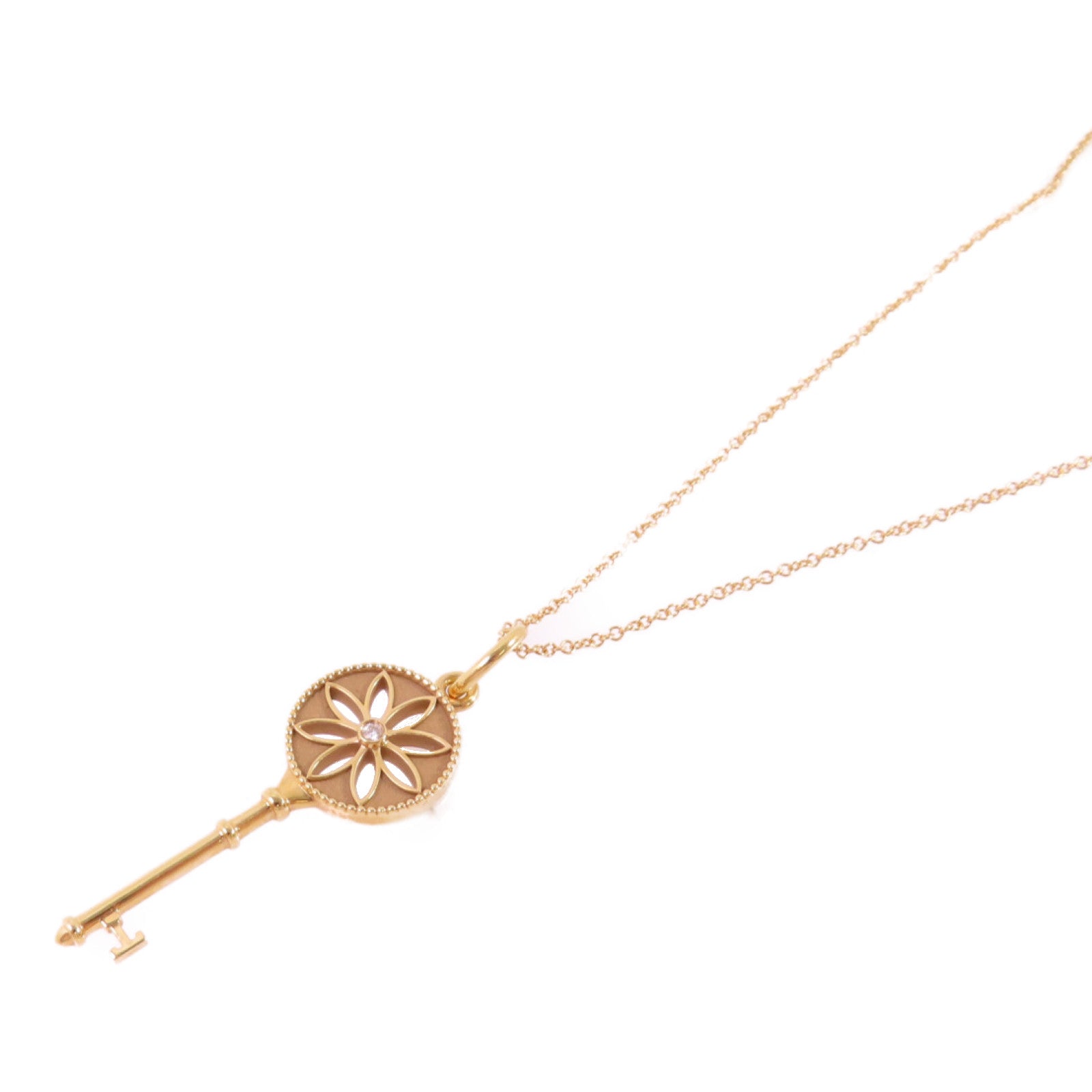 TIFFANY＆CO 18K玫瑰金Star Key Necklace項鏈金色