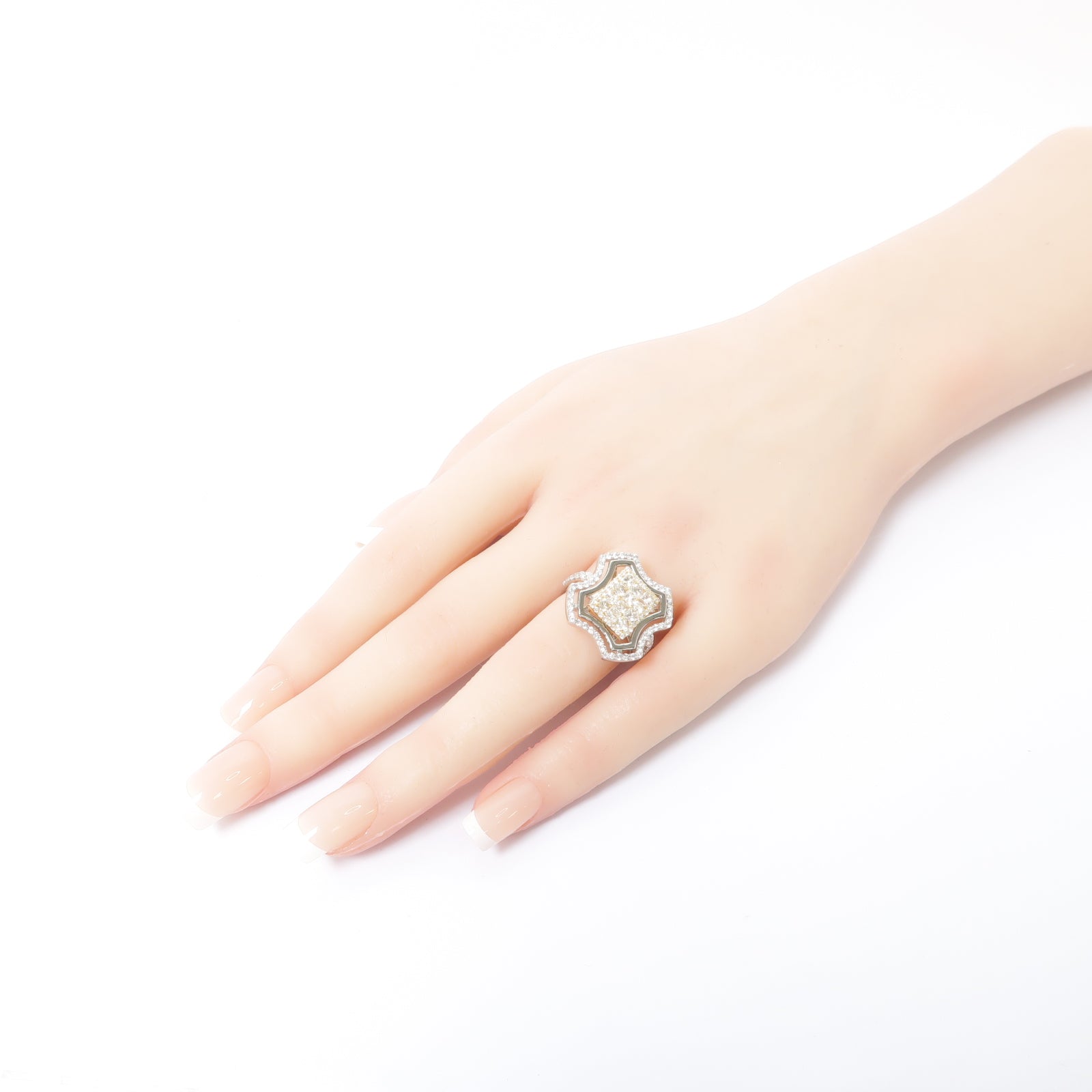 JEWELRY PT950鉑金/18K黃金Diamond Ring 2.00ct鑚石戒指US#6.5