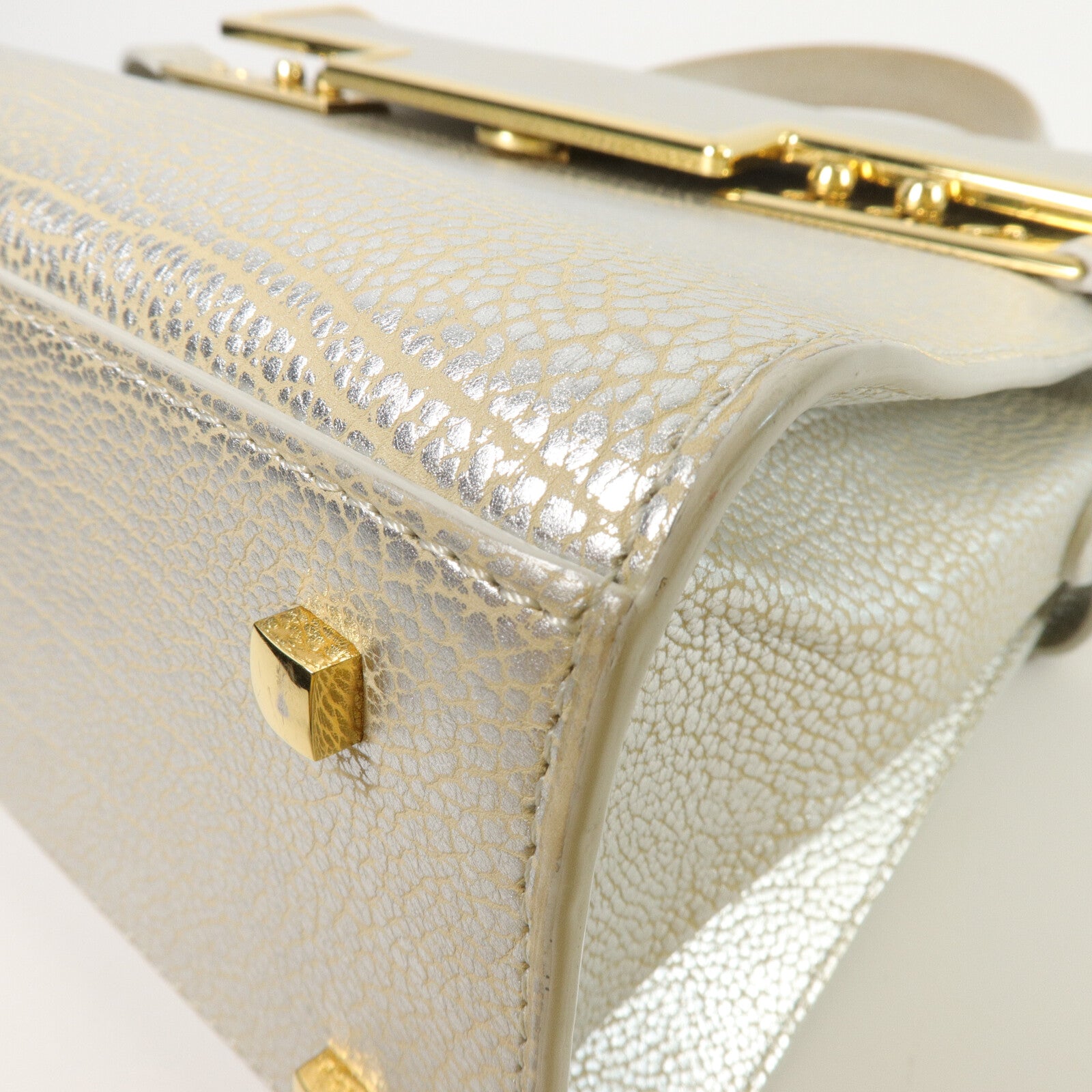 Delvaux 牛皮皮革Tempete MM手挽袋