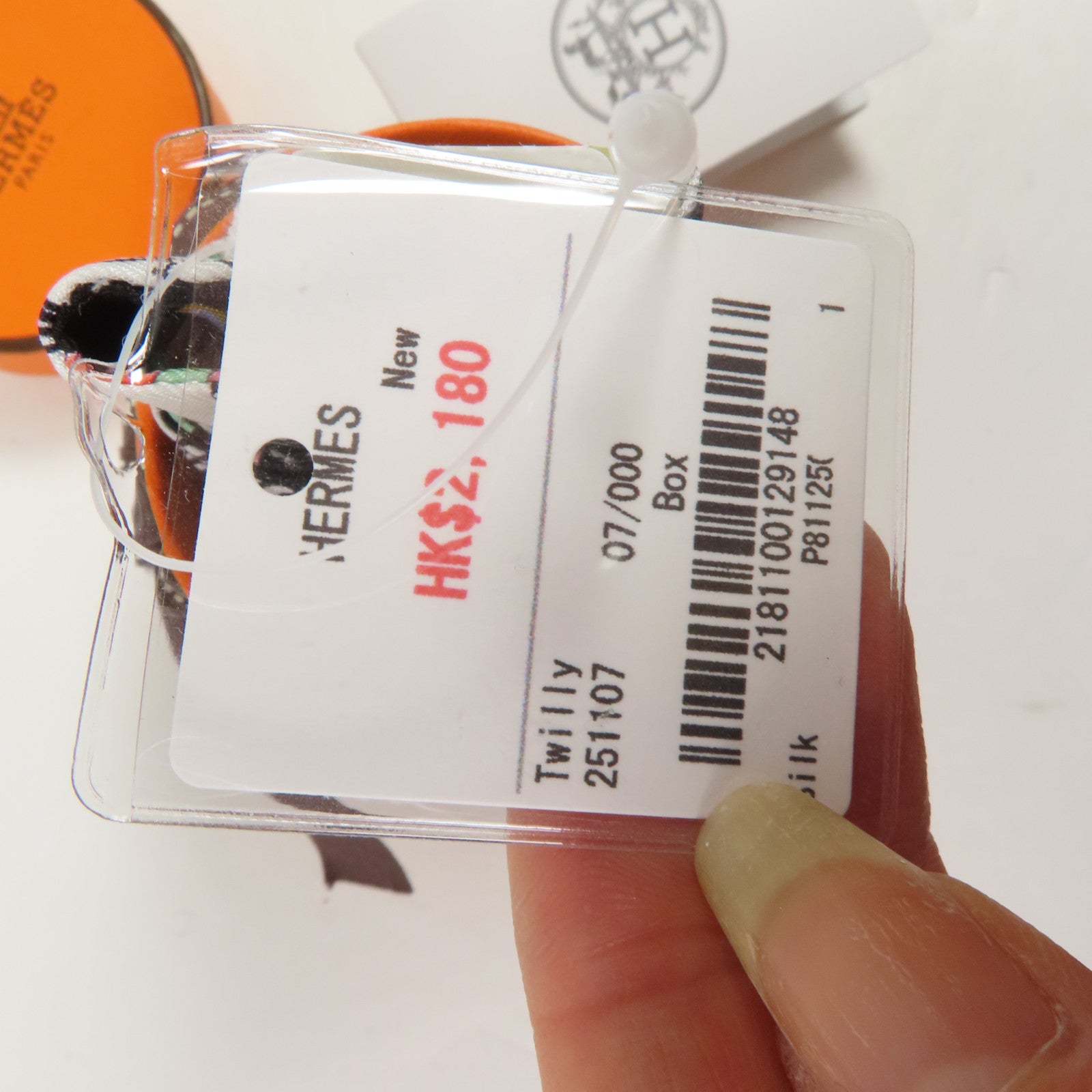 HERMES 絲質Twilly絲巾