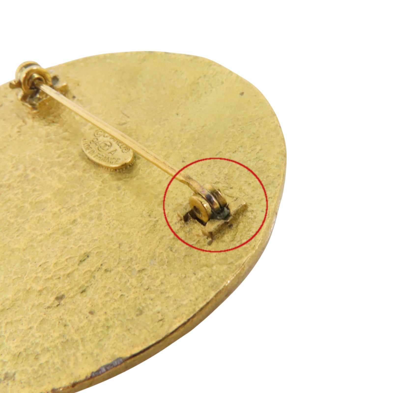 CHANEL 金屬Vintage Round Brooch金扣胸針