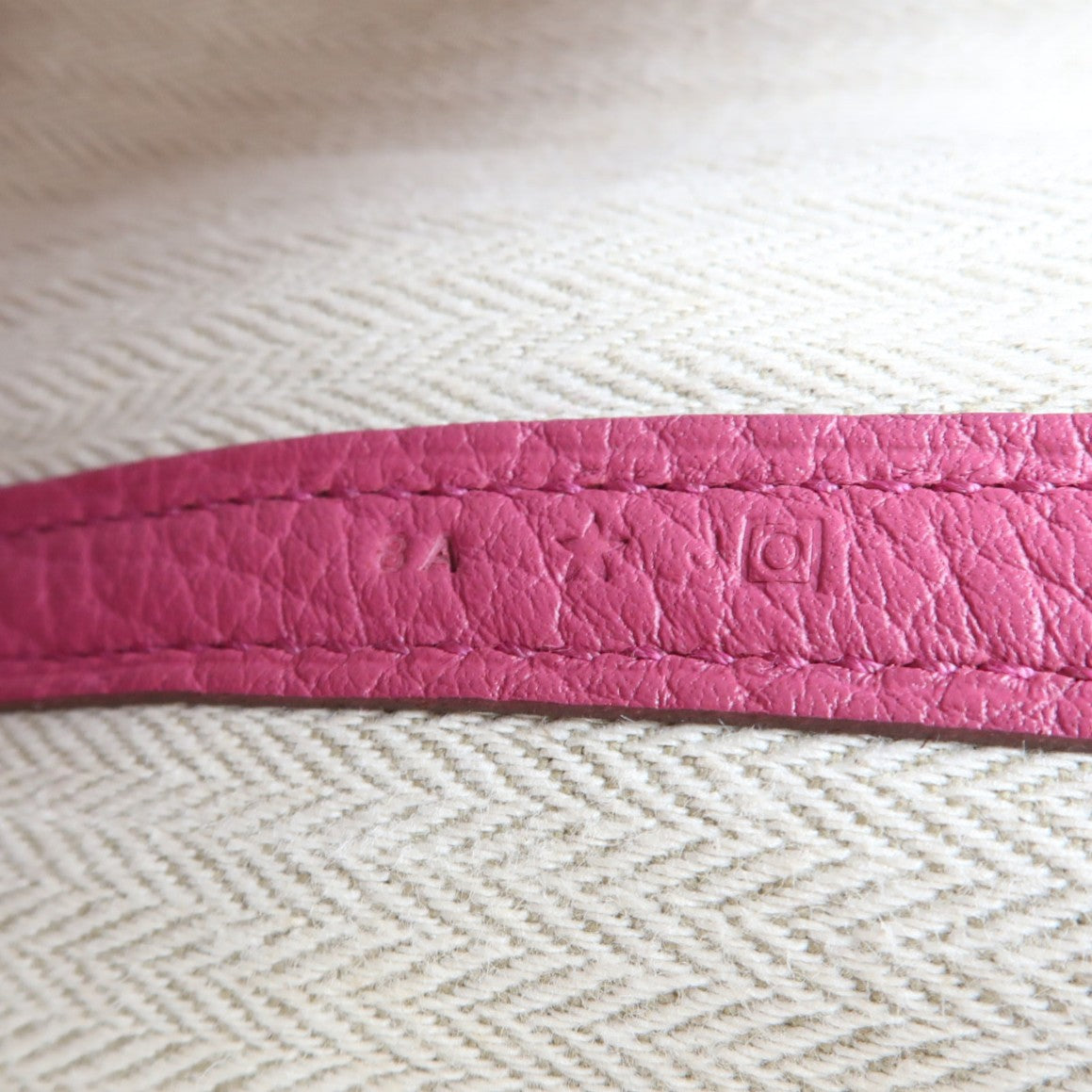 HERMES Clemence皮革Garden Party PM銀扣手挽袋Tosca