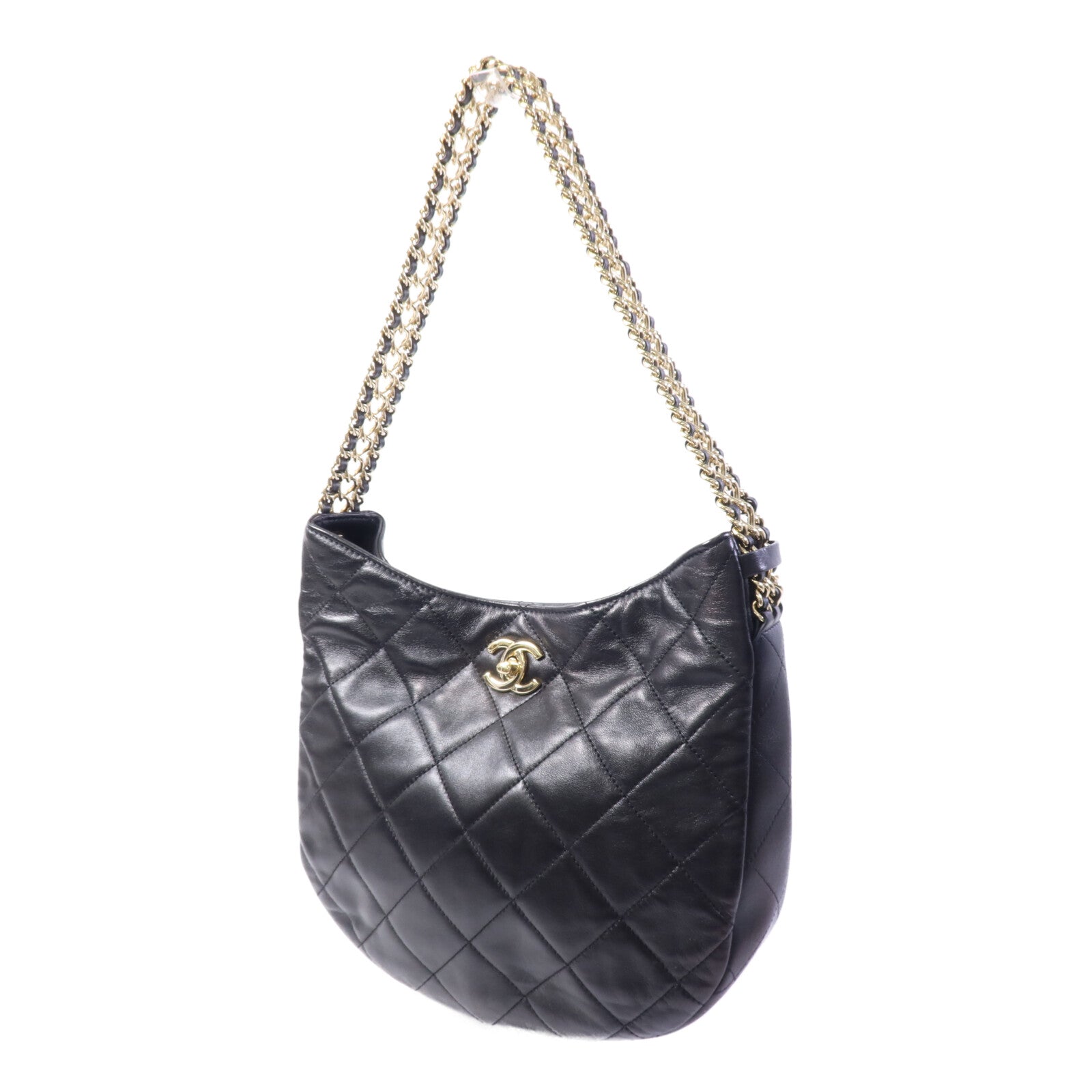 CHANEL 羊皮皮革22P Hobo肩背袋