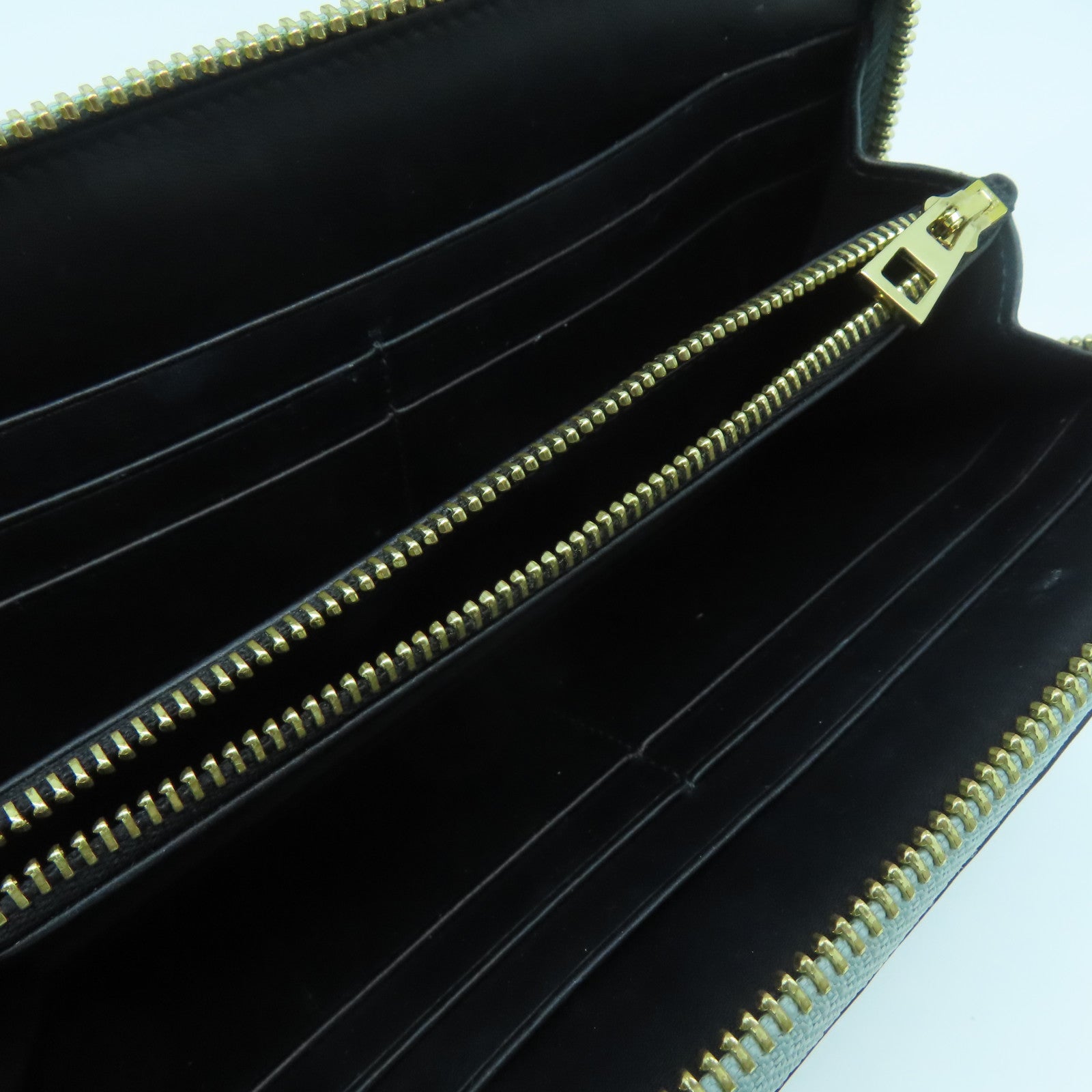 LOEWE 【激減優惠】牛皮皮革Long Wallet金扣長錢包淺藍色