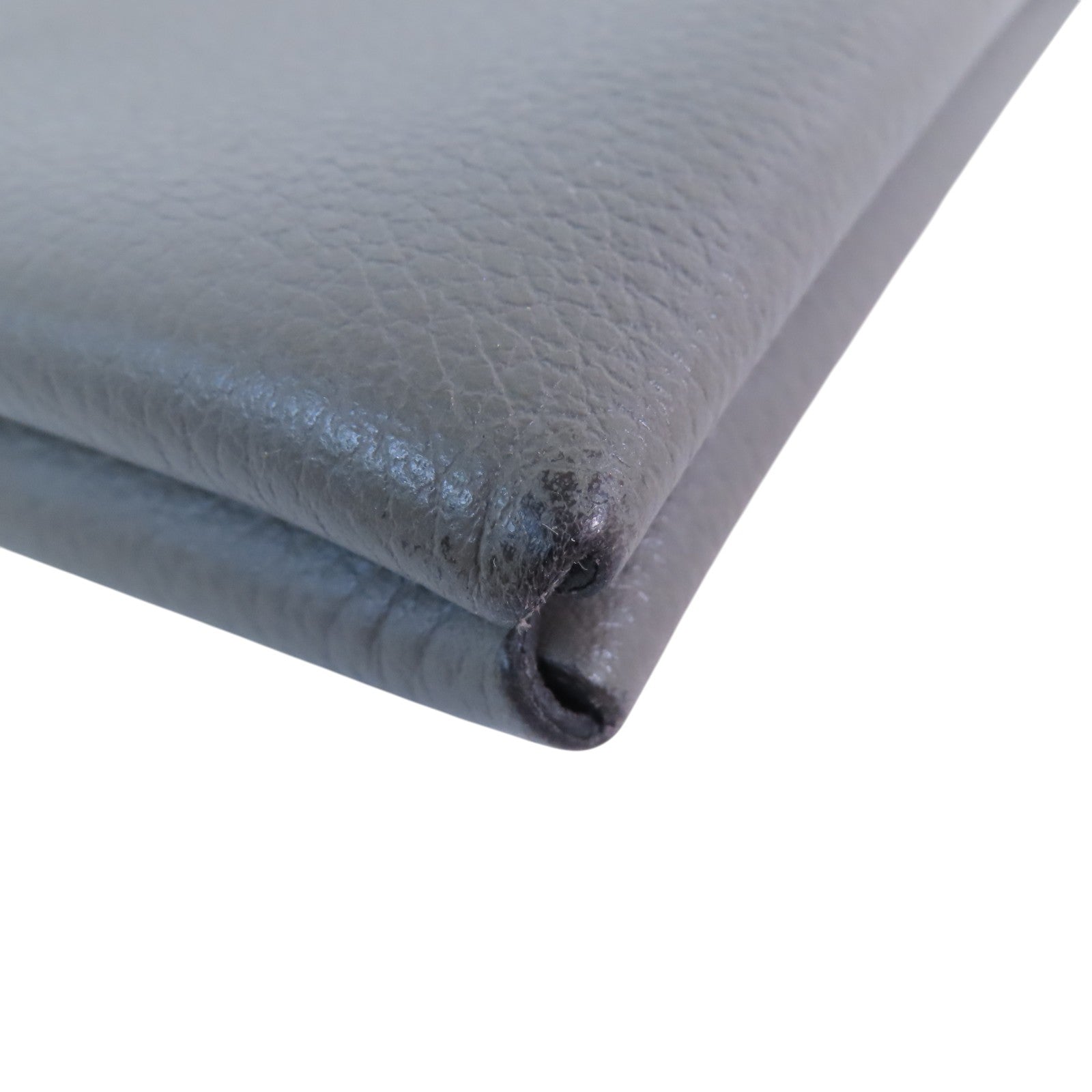 HERMES 【激減優惠】Clemence皮革Calvi Duo銀扣卡套