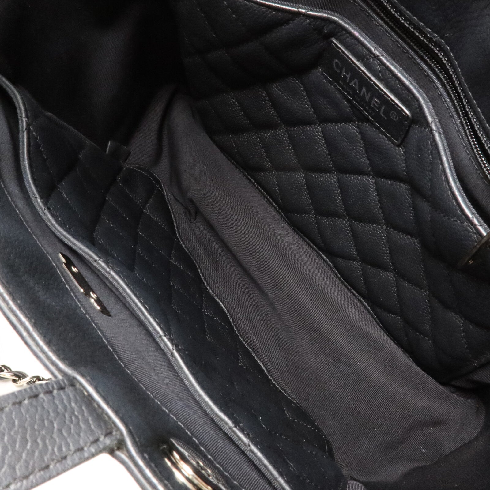 CHANEL 牛皮皮革CC Logo Shopping Bag鏈帶手挽肩背兩用袋