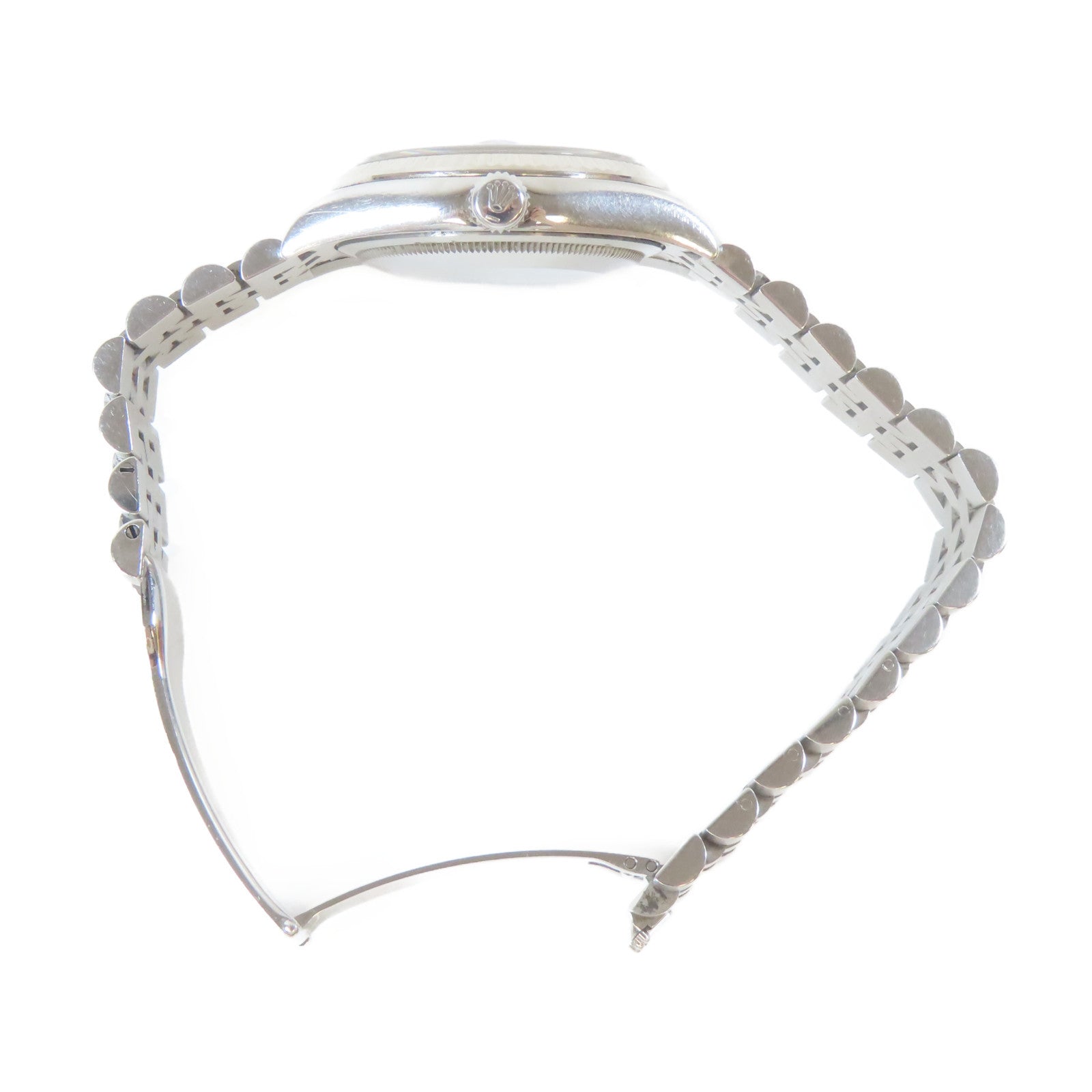 ROLEX Datejust 18K白金/不鏽鋼/鑽石手錶自動機芯黑色