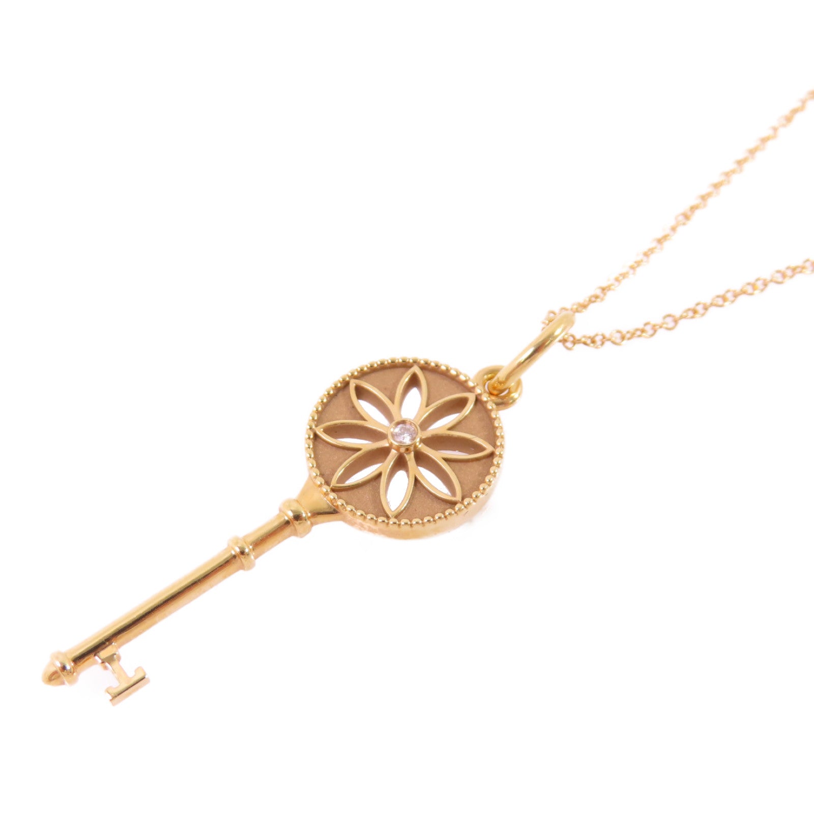 TIFFANY＆CO 18K玫瑰金Star Key Necklace項鏈金色