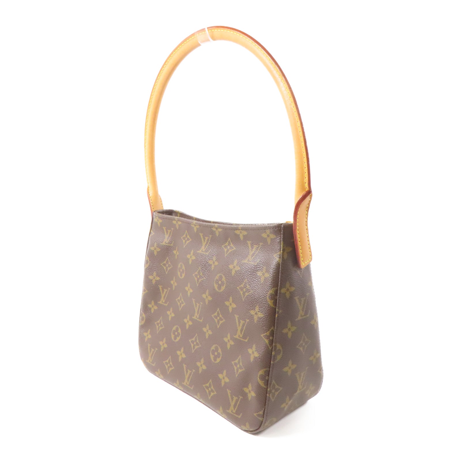 LOUIS VUITTON Monogram Looping MM金扣肩背袋啡色