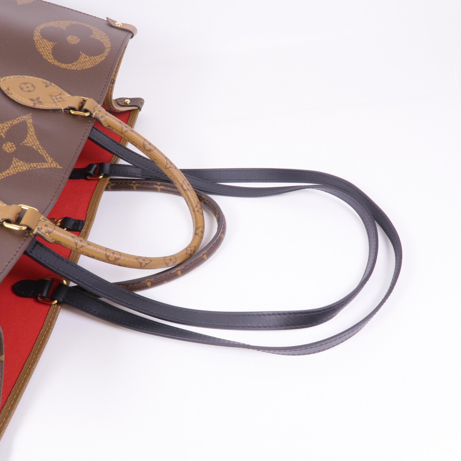 LOUIS VUITTON Monogram Giant/Reverse On The Go MM金扣手挽肩背兩用袋