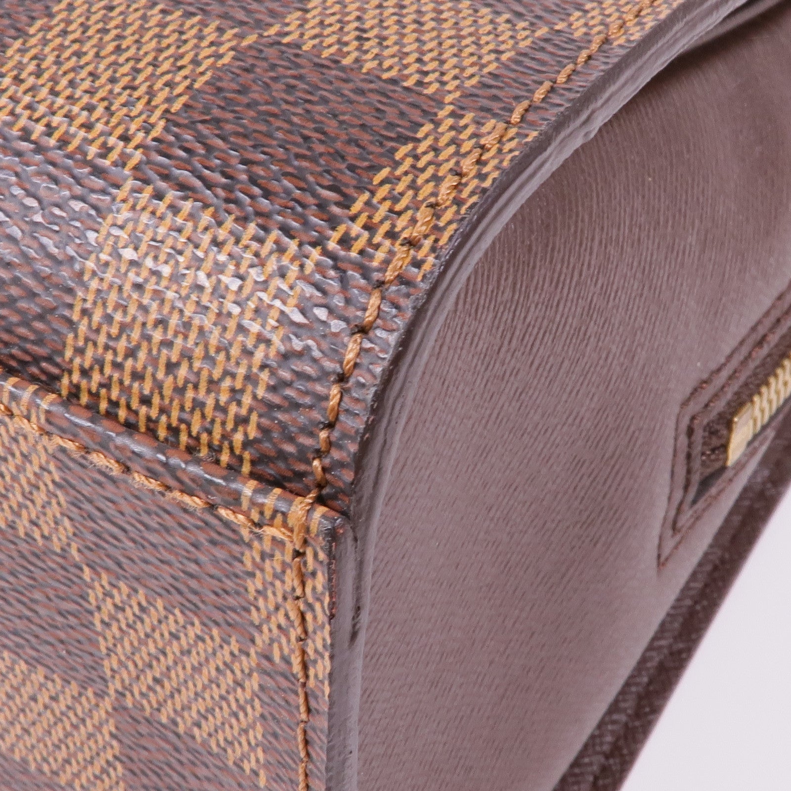 LOUIS VUITTON Damier Triana金扣手挽袋