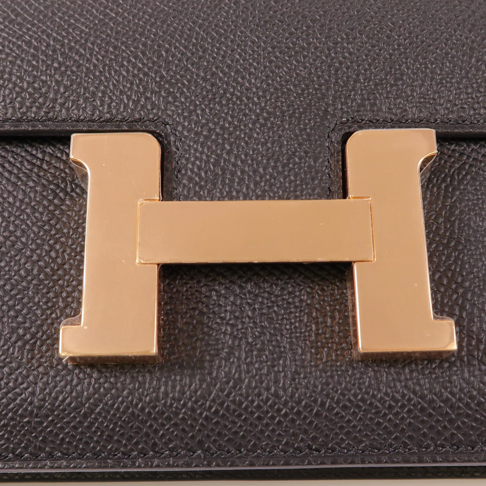 HERMES Epsom皮革Constance Elan金扣肩背袋