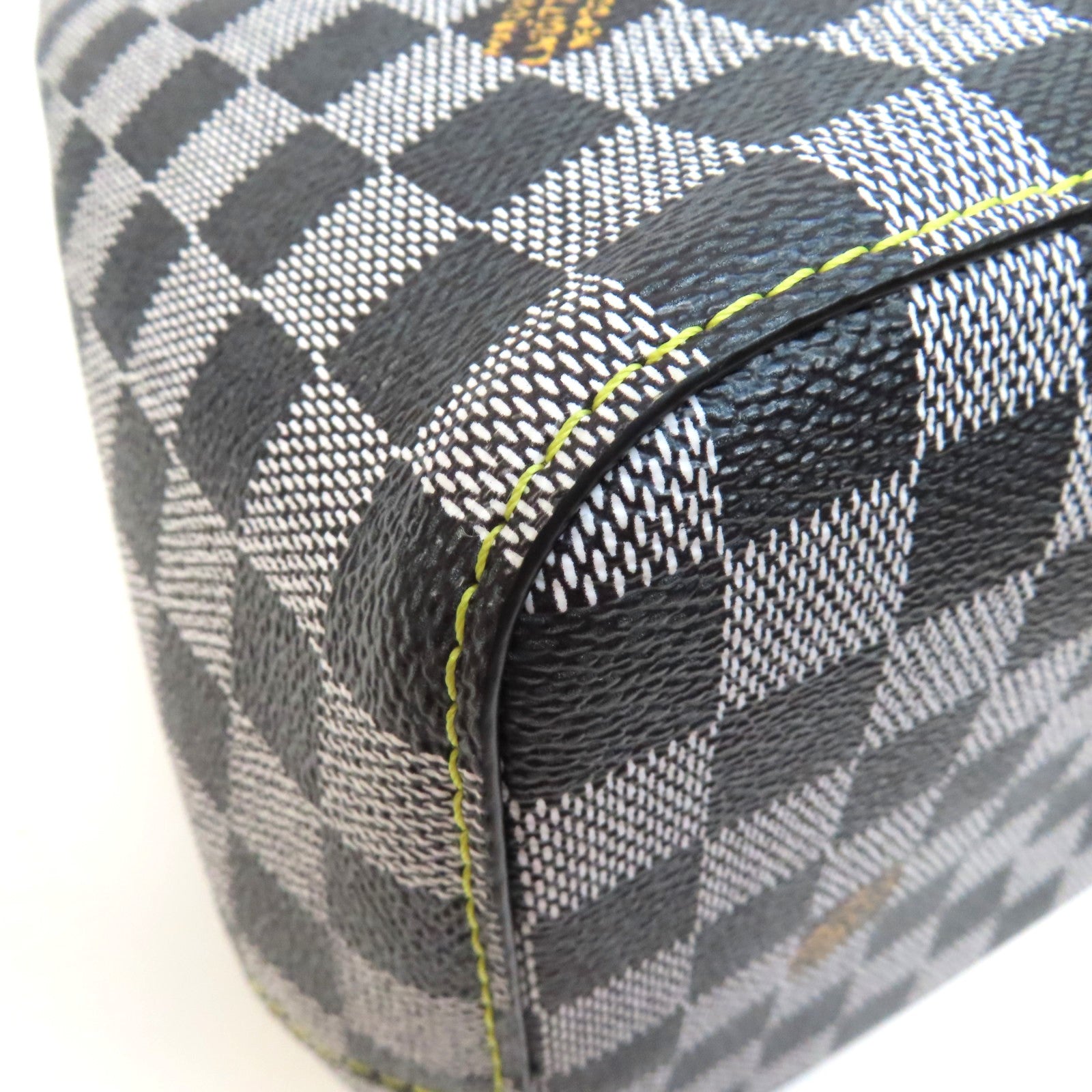 LOUIS VUITTON Damier NéoNoé MM銀扣肩背袋黑色/白色/藍色