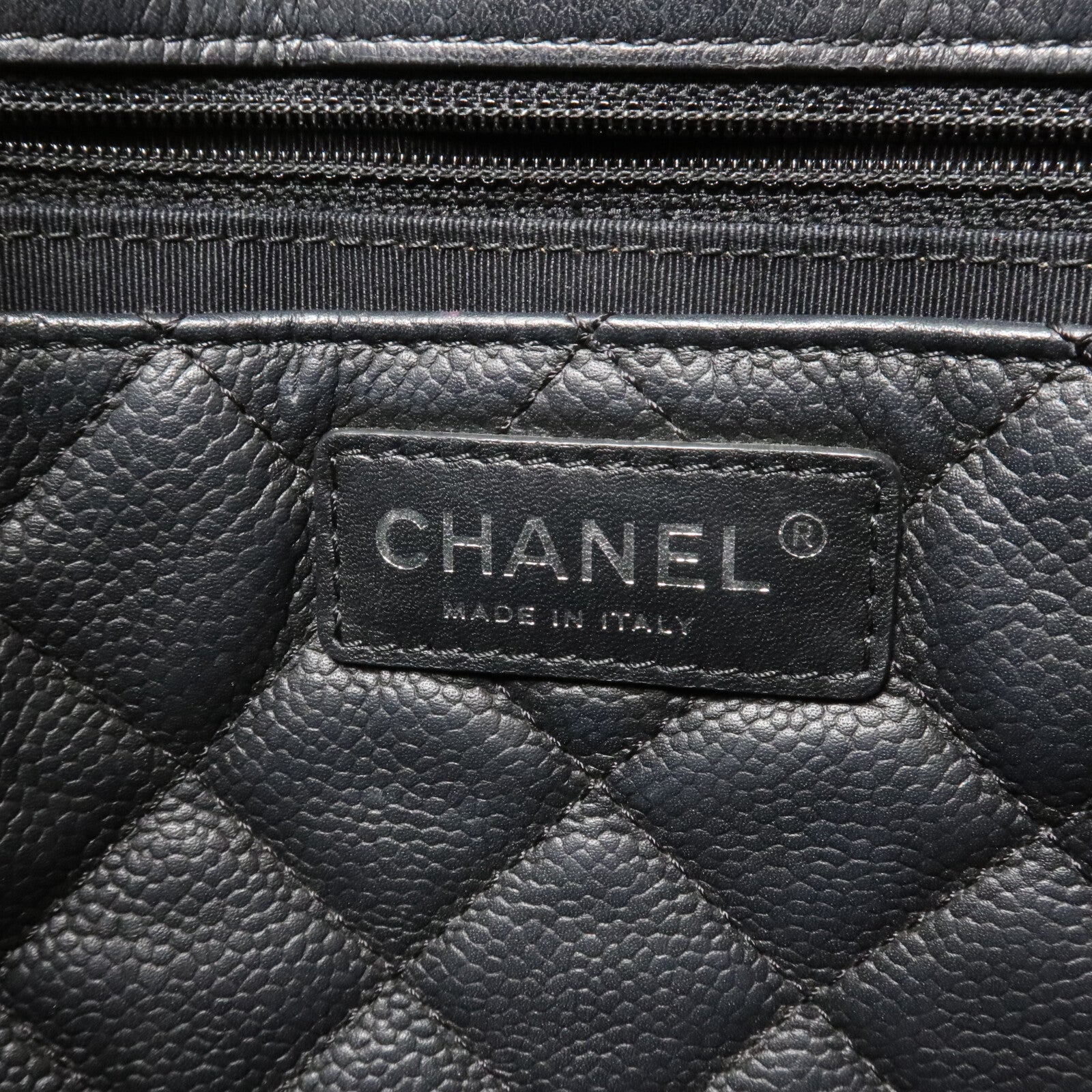 CHANEL 牛皮皮革CC Logo Shopping Bag鏈帶手挽肩背兩用袋