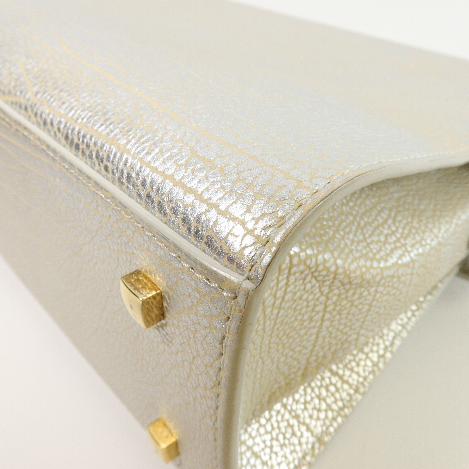 Delvaux 牛皮皮革Tempete MM手挽袋