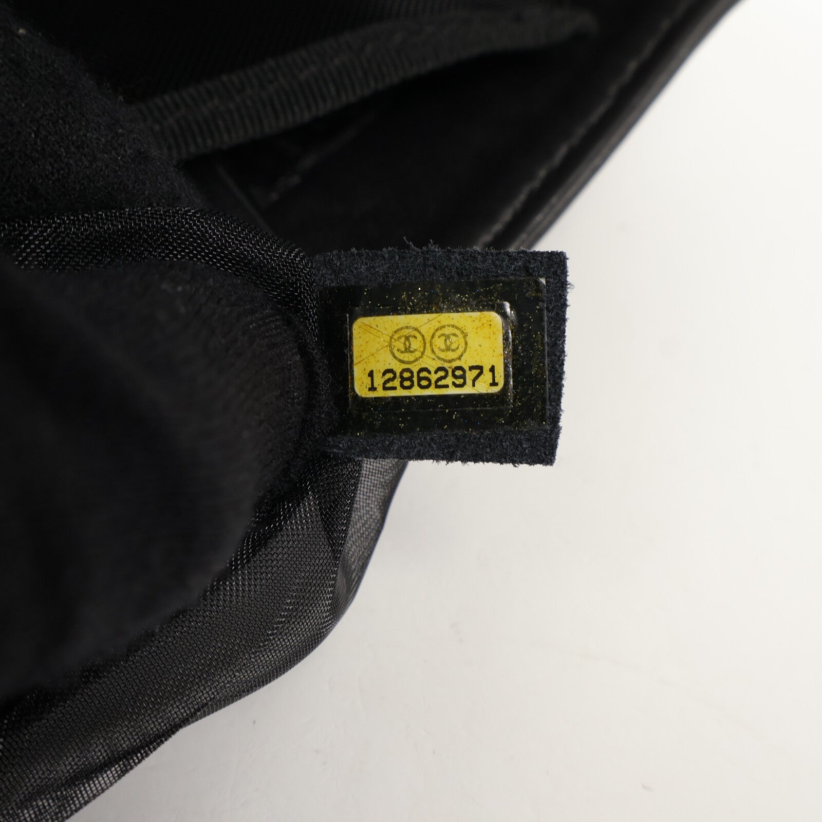 CHANEL 羊皮皮革/珠片Shoulder Bag銀扣肩背袋