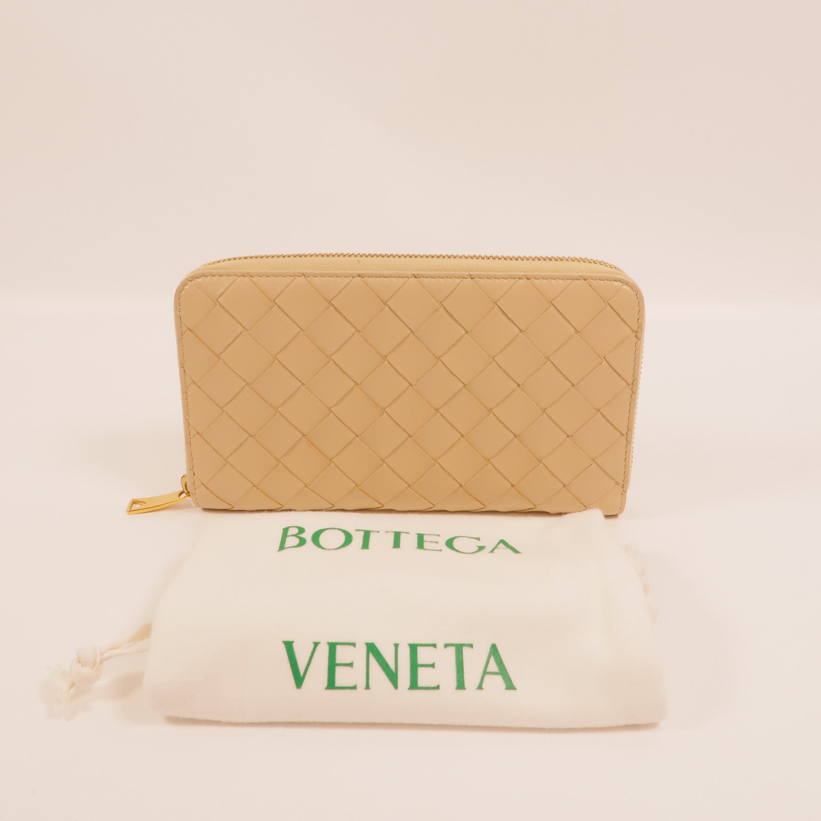 BOTTEGA VENETA 羊皮皮革Zipper Long Wallet長錢包