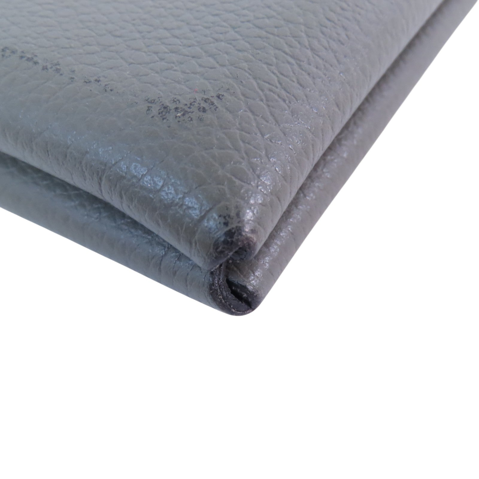 HERMES 【激減優惠】Clemence皮革Calvi Duo銀扣卡套