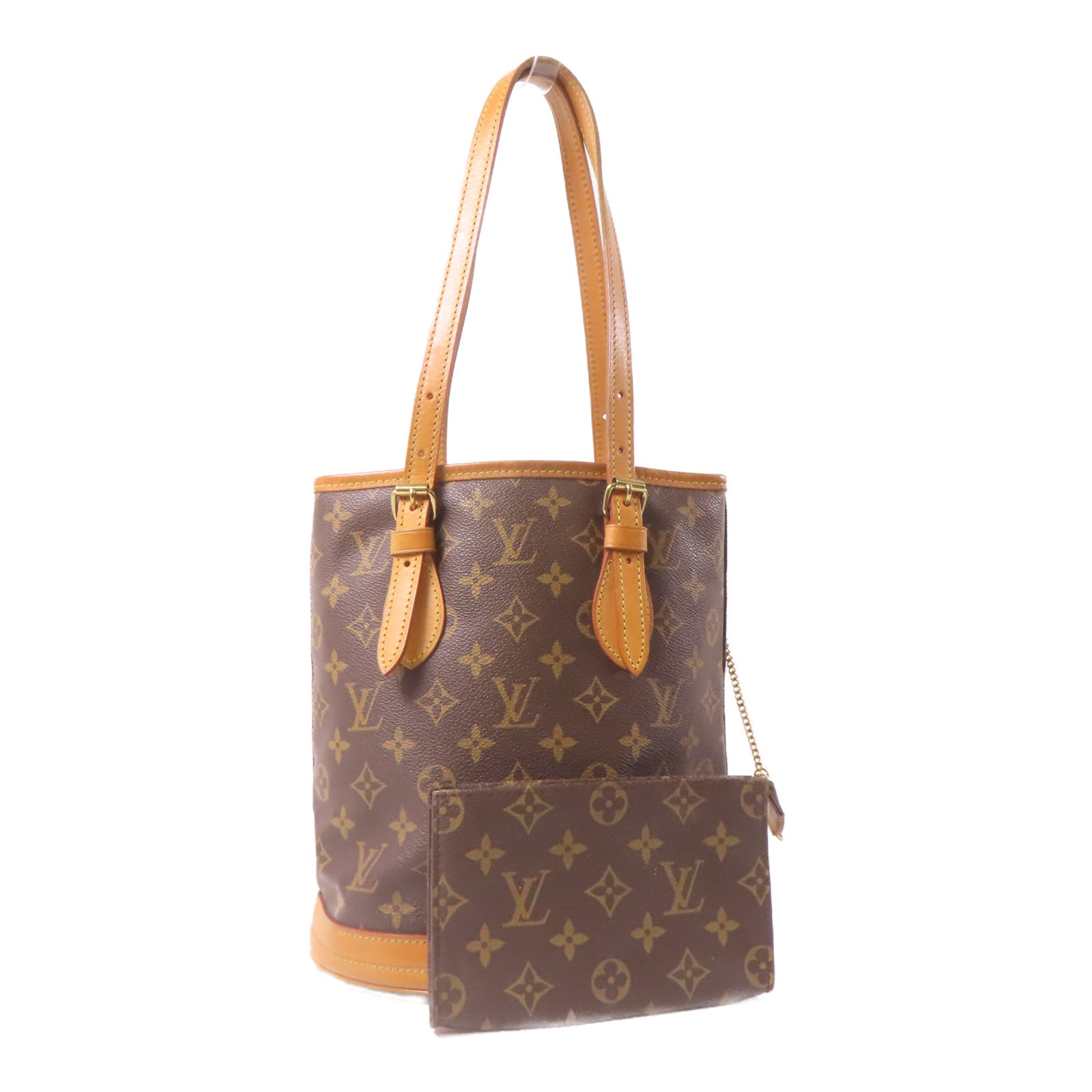LOUIS VUITTON Monogram Bucket金扣肩背袋啡色
