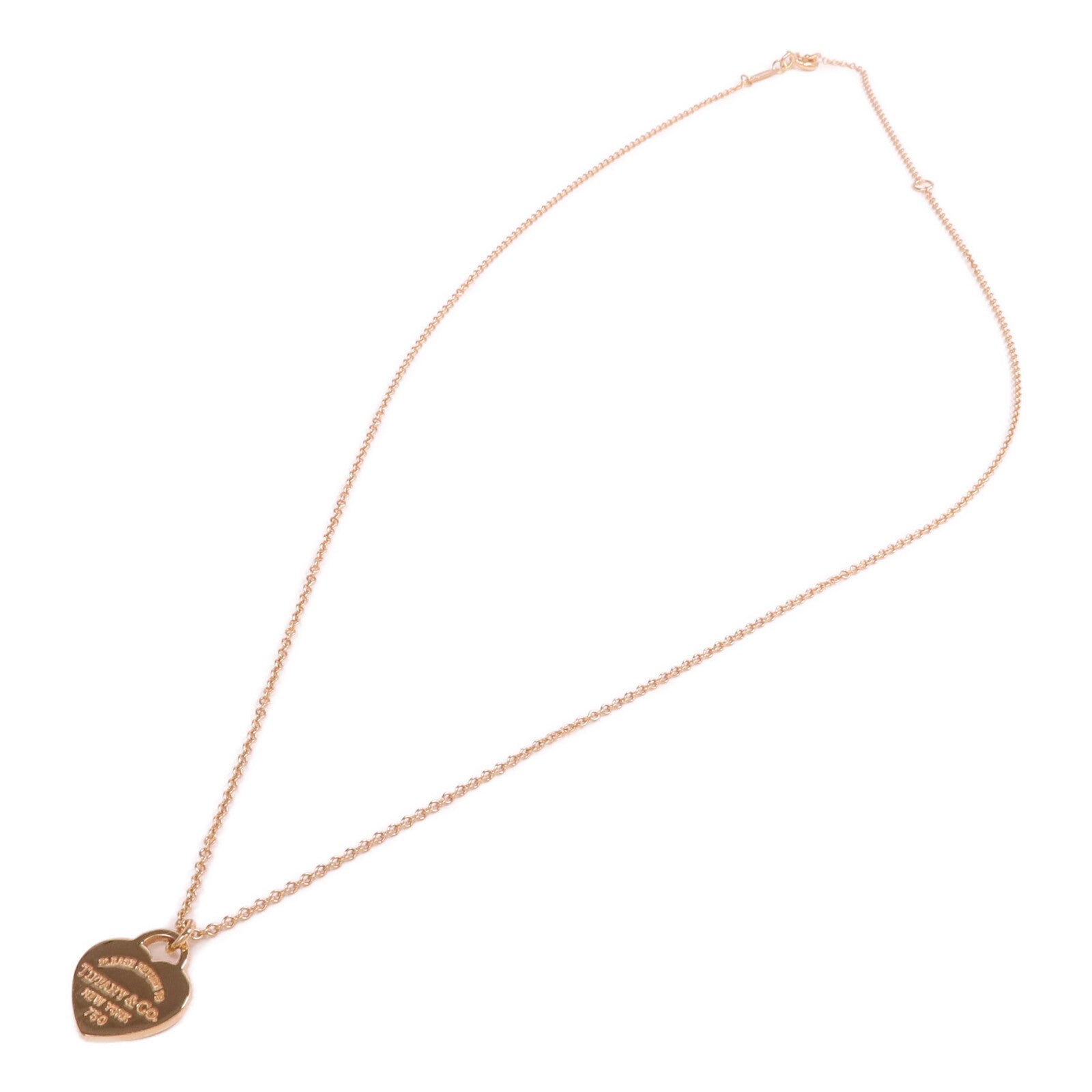 TIFFANY＆CO 18K玫瑰金Return to Tiffany Heart Tag Pendant項鍊