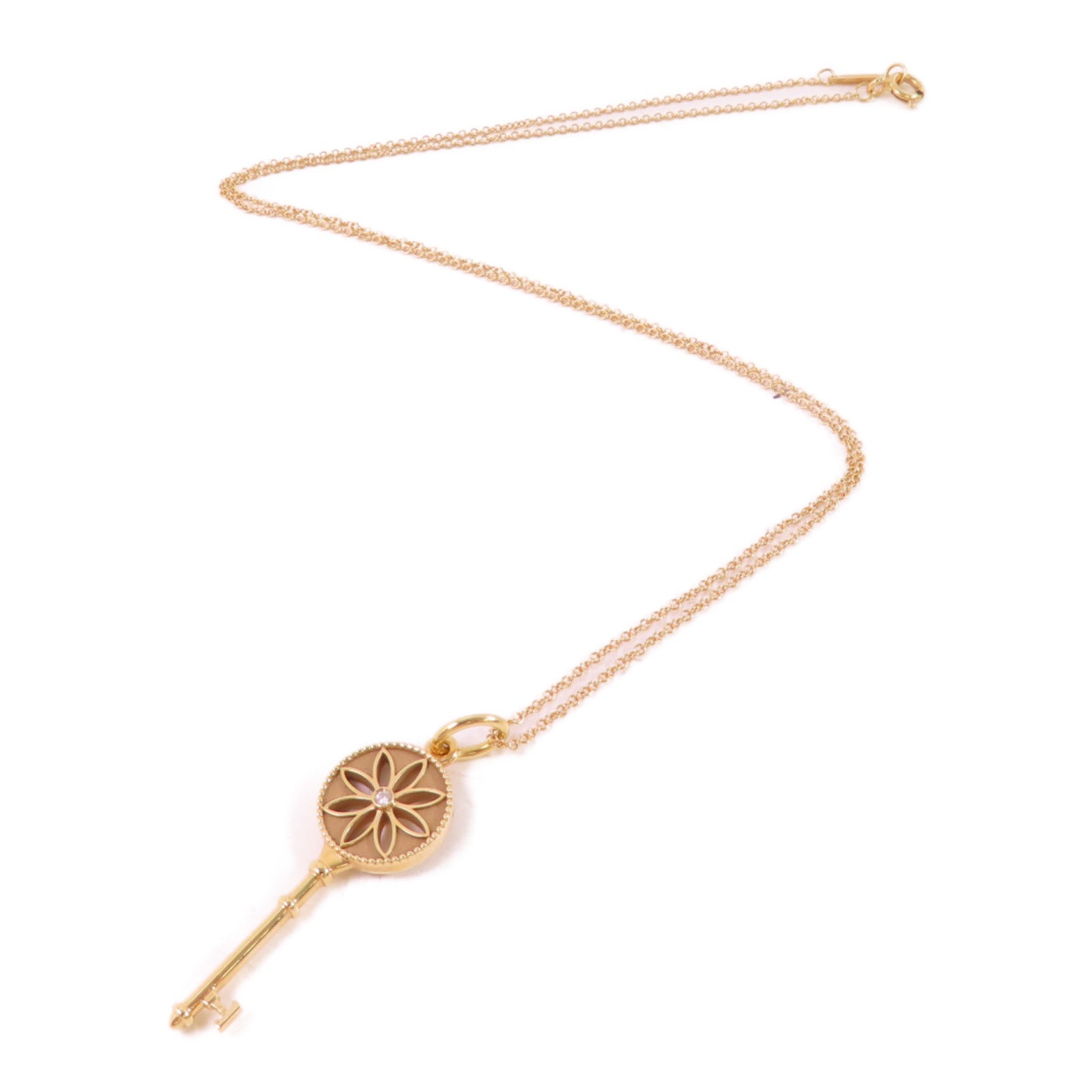 TIFFANY＆CO 18K玫瑰金Star Key Necklace項鏈金色