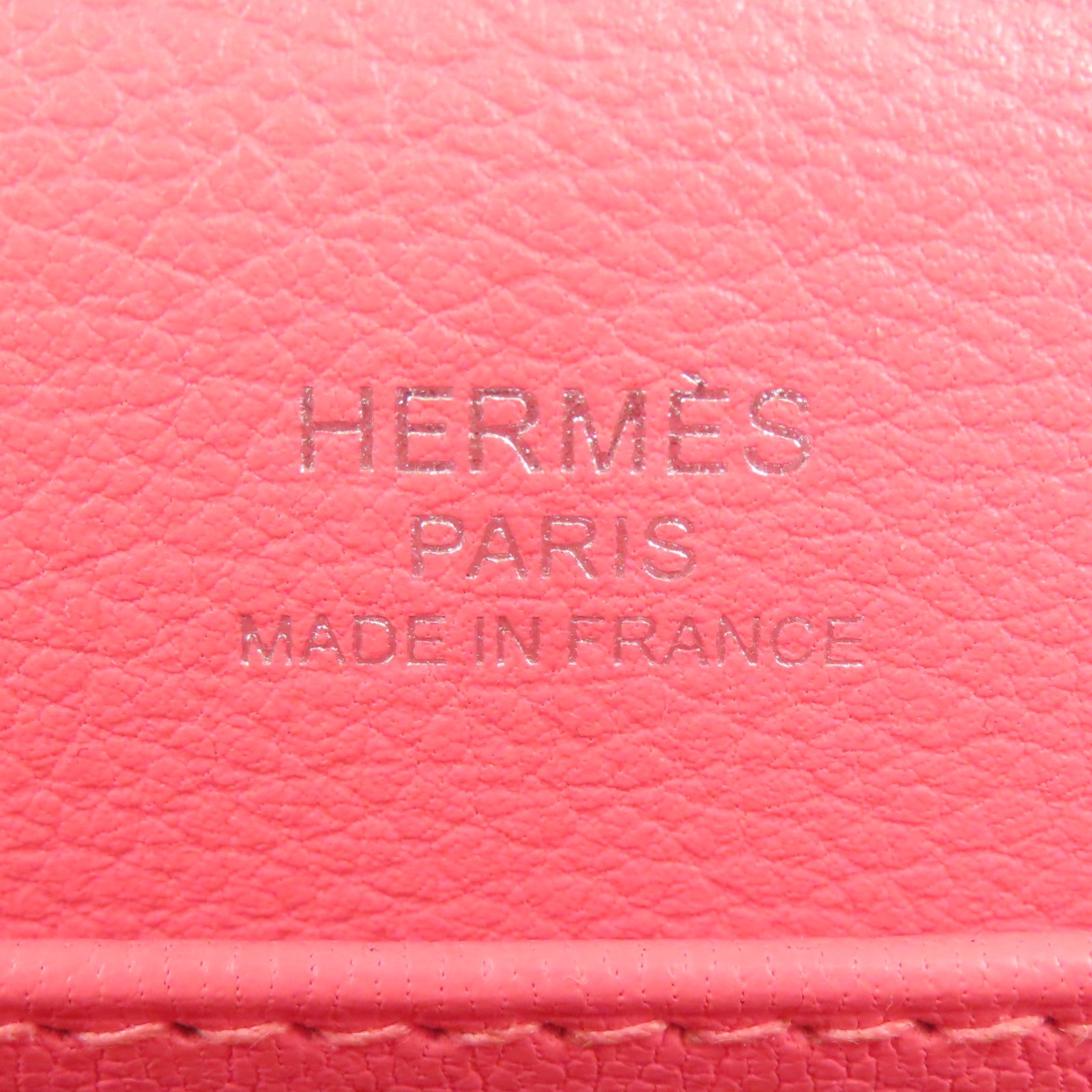 HERMES Evercolor皮革Mini Roulis銀扣肩背袋Rose Azalee