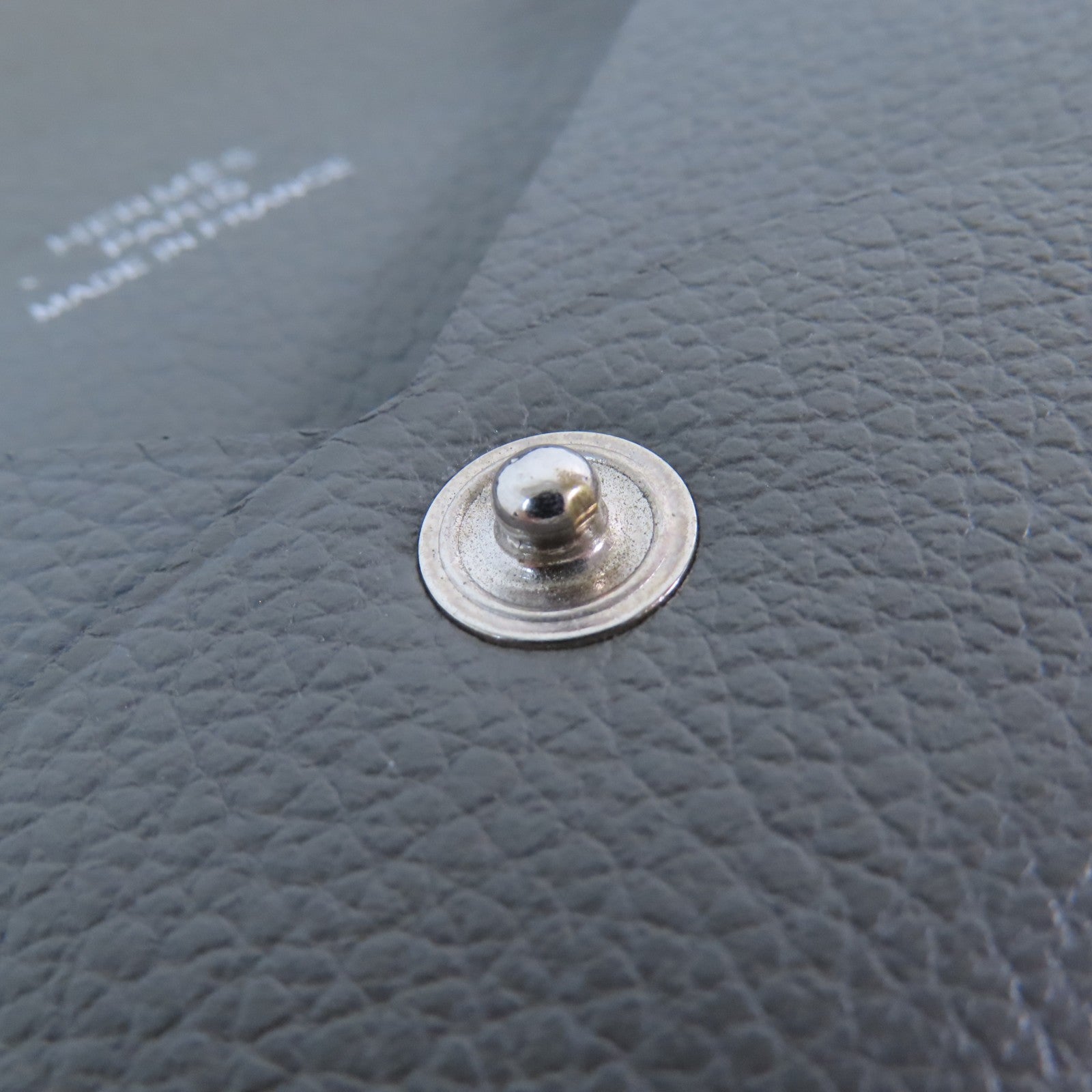 HERMES 【激減優惠】Clemence皮革Calvi Duo銀扣卡套