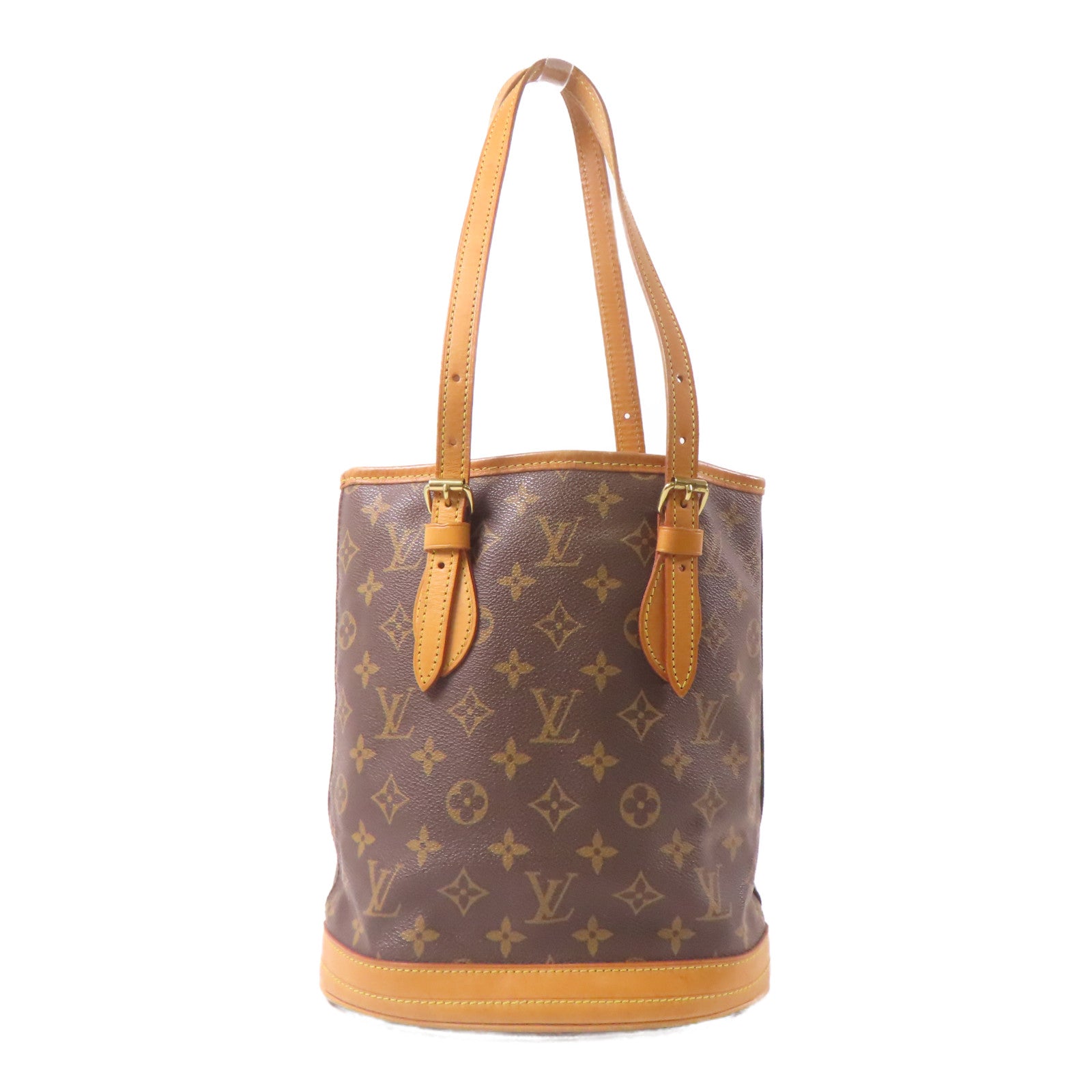 LOUIS VUITTON Monogram Bucket金扣肩背袋啡色
