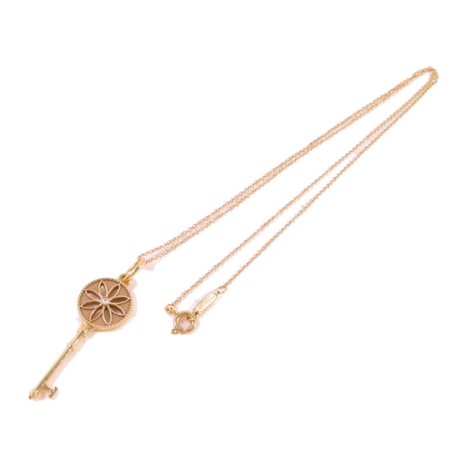 TIFFANY＆CO 18K玫瑰金Star Key Necklace項鏈金色