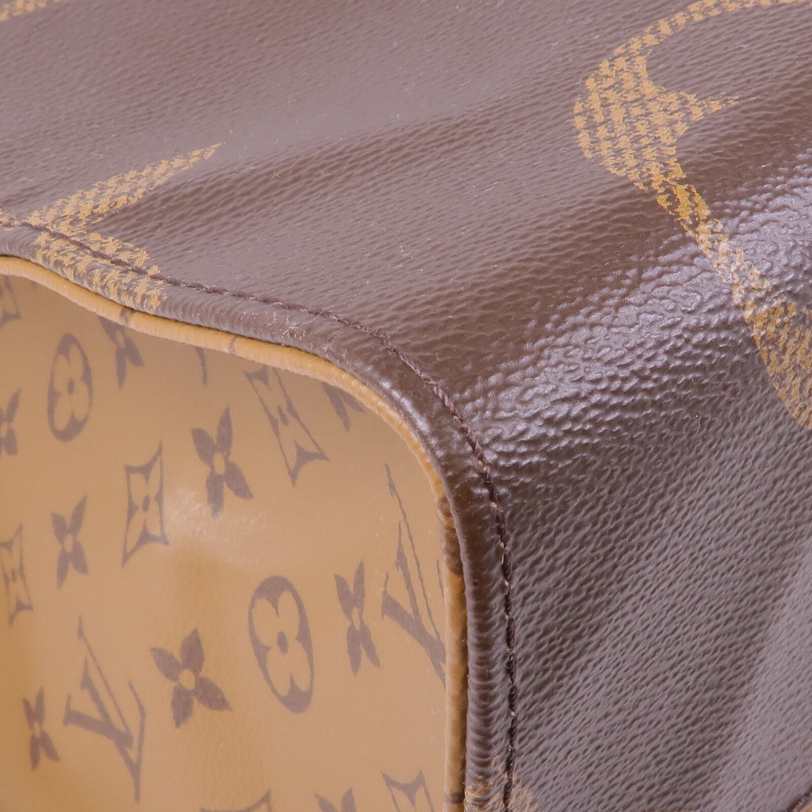 LOUIS VUITTON Monogram Giant/Reverse On The Go MM金扣手挽肩背兩用袋
