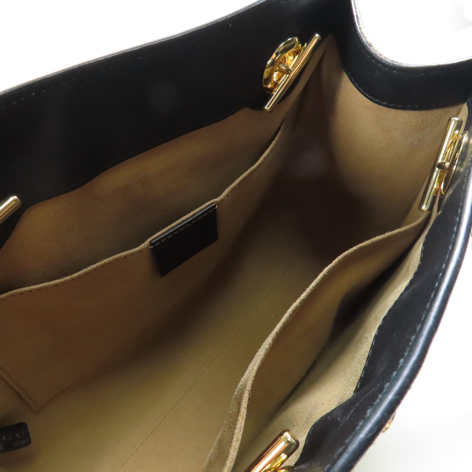 GUCCI 【激減優惠】塗層帆布Padlock Small GG金扣鏈帶肩背袋