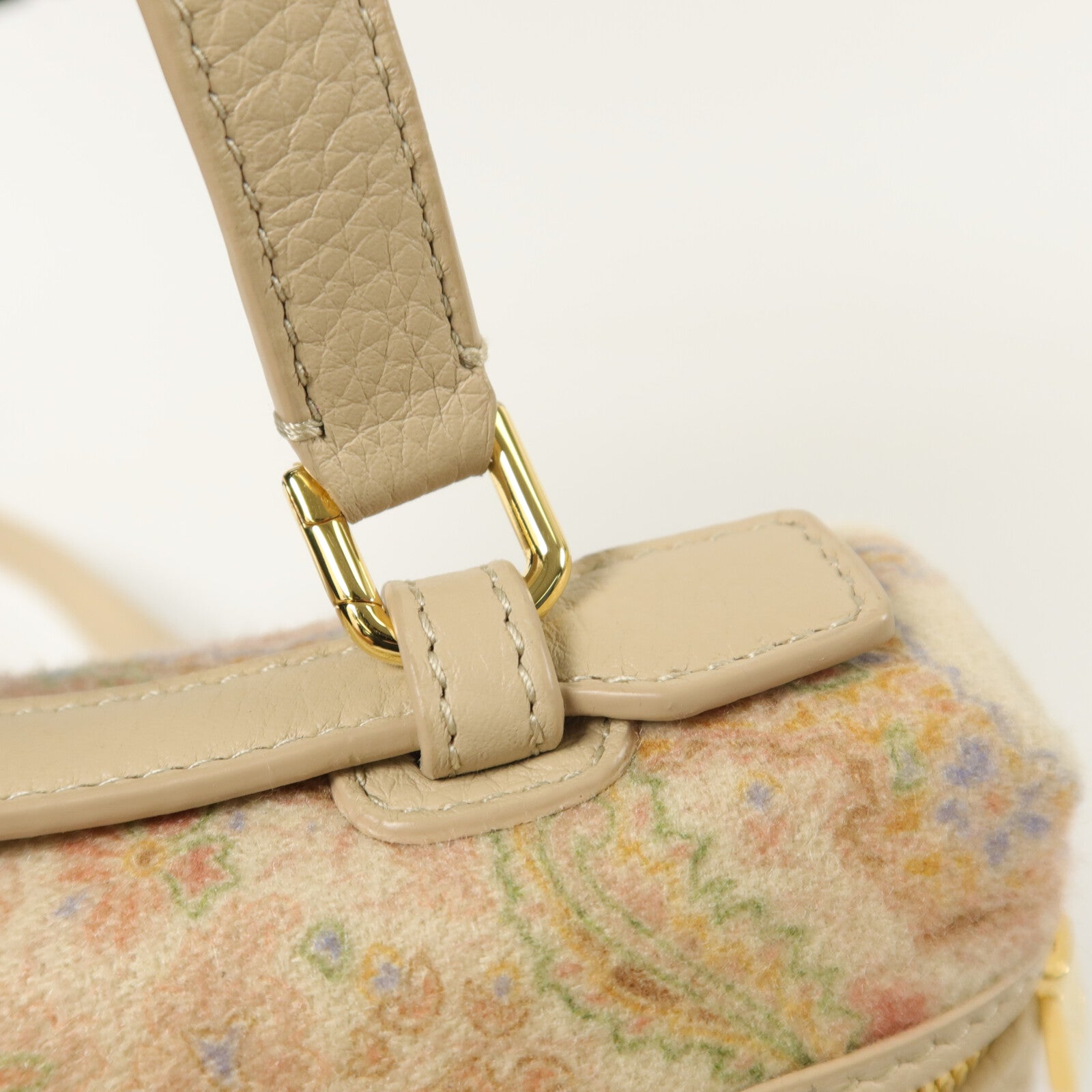 Loro Piana 牛皮皮革/羊絨Extra Pocket L19肩背袋