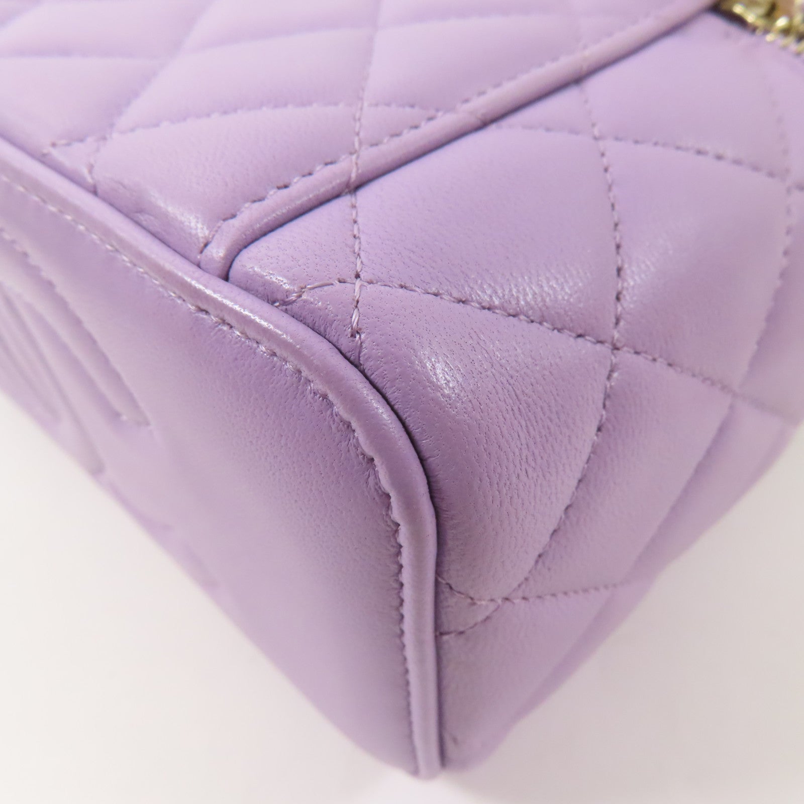 CHANEL 羊皮皮革Vanity Case金扣手挽肩背兩用袋