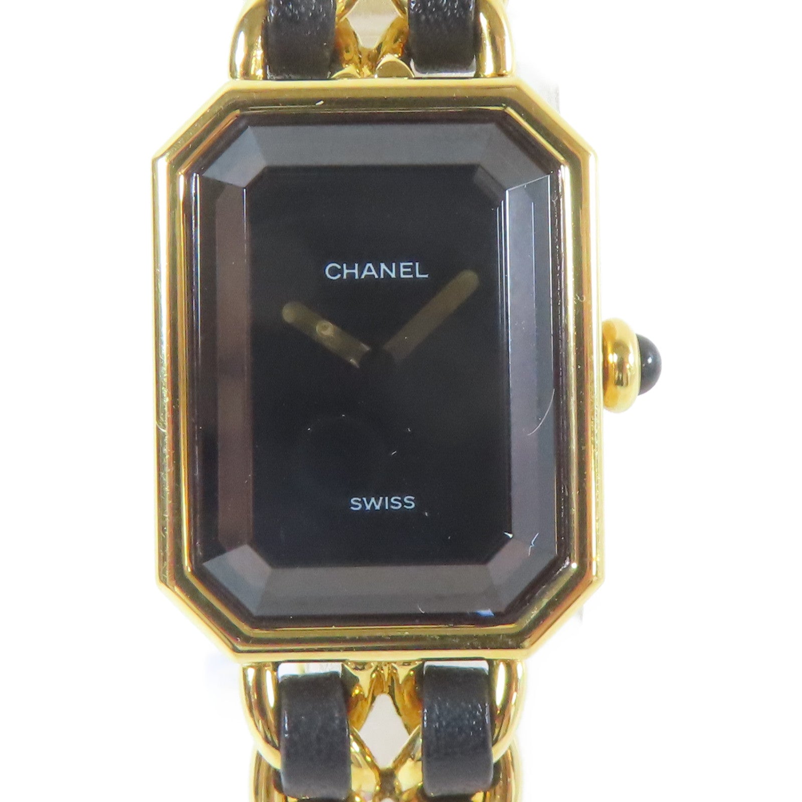CHANEL Premiere M鍍金手錶石英機芯黑色#M Size/#14.75cm